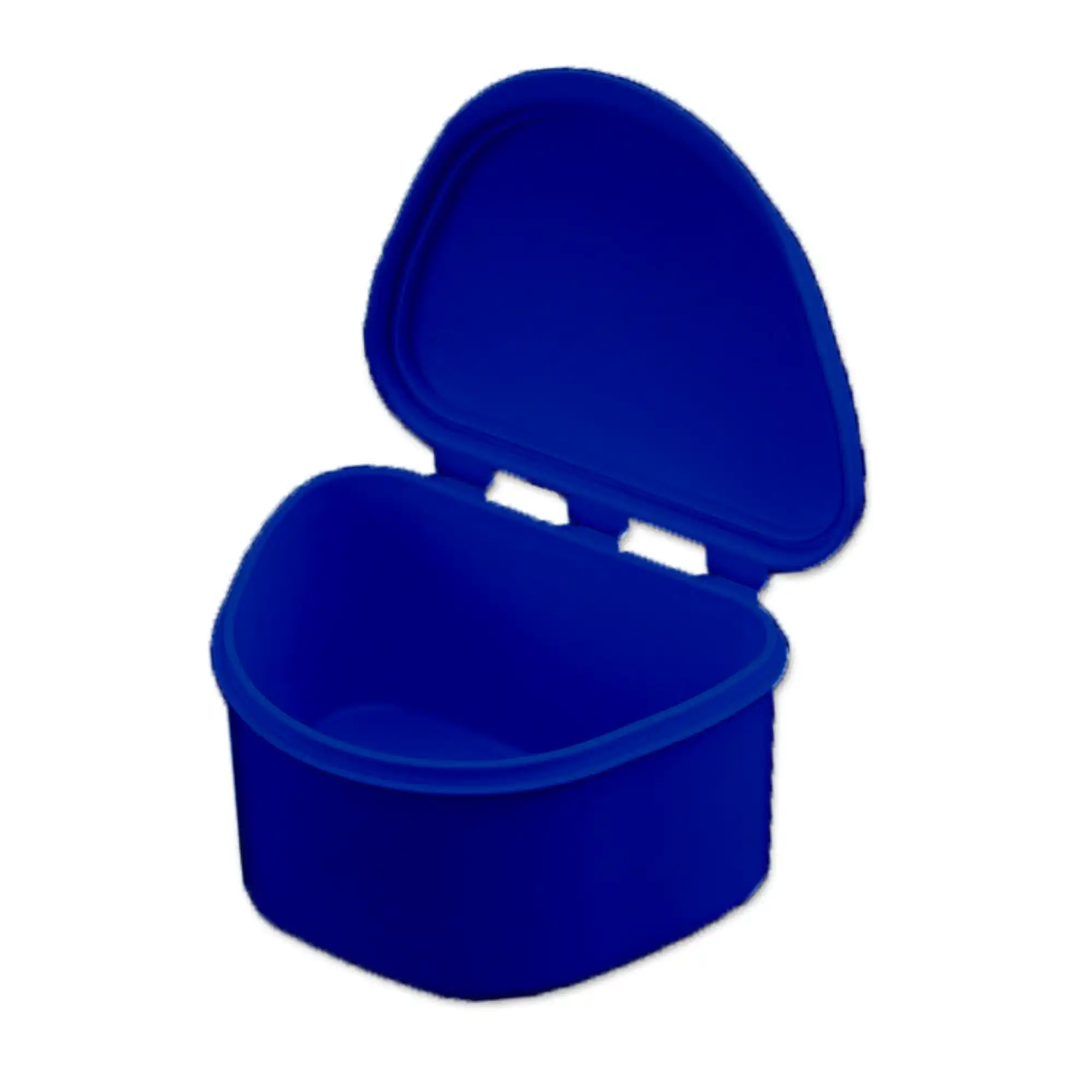 Plasdent Chroma Denture Box, Dark Blue, Plastic with Hinged Snap-Lid, 4"W x 3"L x 2"H, 12/Bx, 200BTH-2X - Plasdent - Denture Box - Dark Blue Chroma Colored 12/Bx. Plastic with Hinged Lid, 200BTH-2X - Image 1