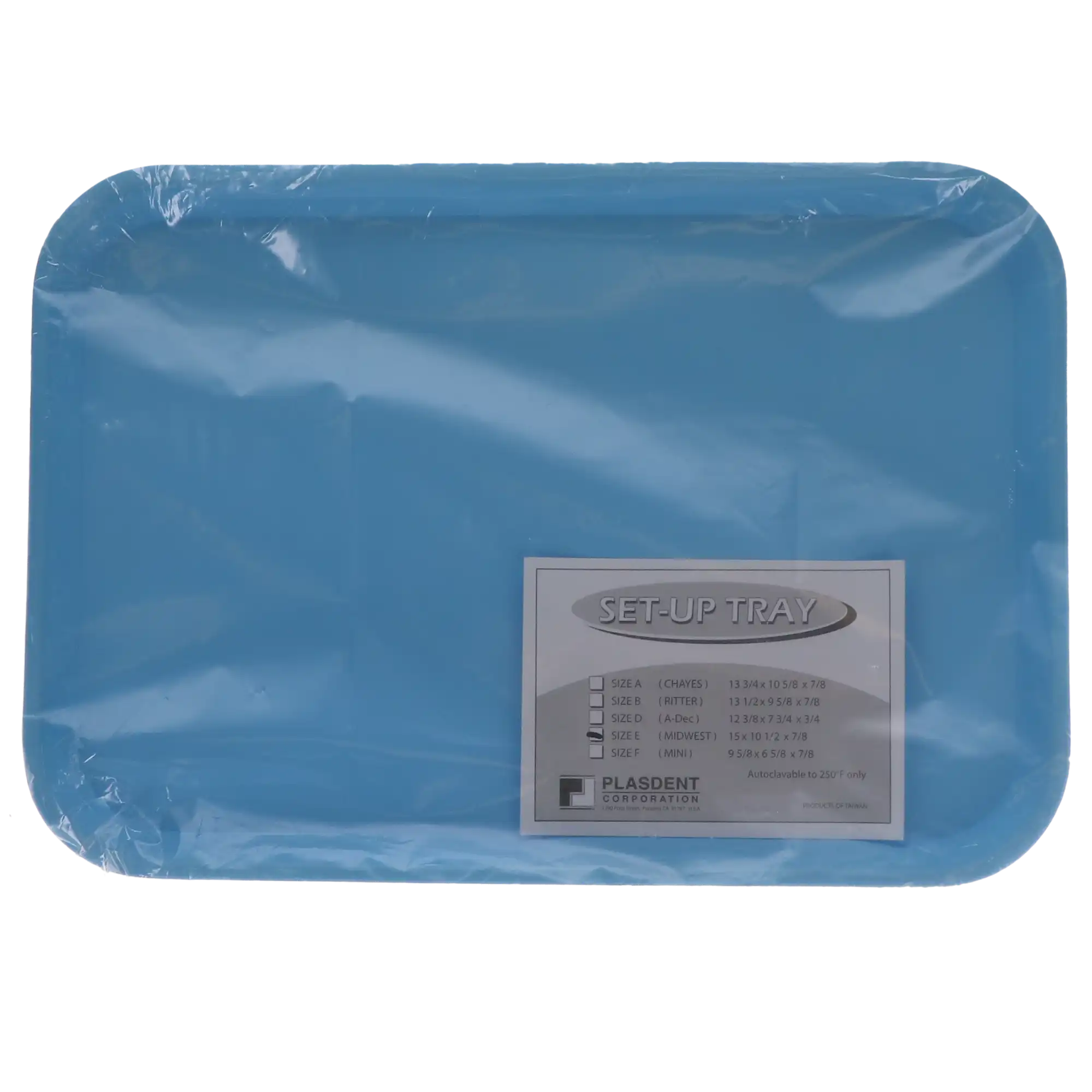 Plasdent Set-Up Flat Tray, Size E (Midwest), Blue, Plastic, 15" x 10-1/2" x 7/8", 1/Pk, 300EF-2 thumbnail 3