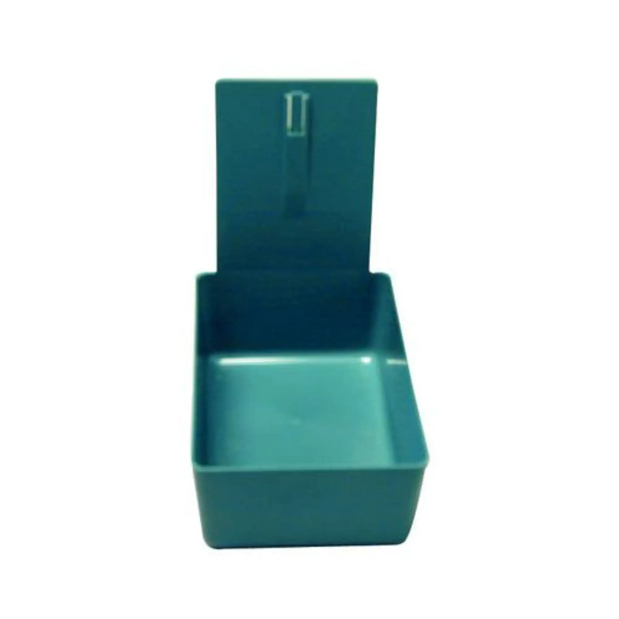 Plasdent Plastic Lab Pan with Metal Clip, Teal, 7-1/16" x 5-5/8" x 2-3/8", 1/Pk, 207MLP-14 - Plastic Lab Pan with Metal Clip, Teal, 1/Pk, 207MLP-14 - Image 1