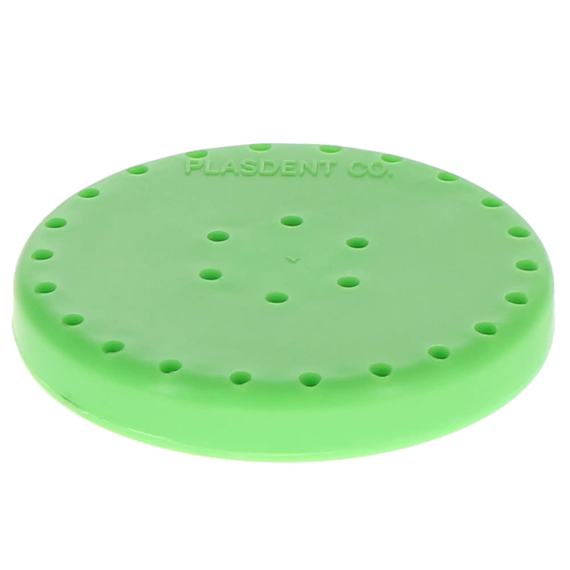 Plasdent Magnetic Bur Block, Large Round, 28 Holes, Neon Green, 1/Pk, 400BLS-4 thumbnail 2
