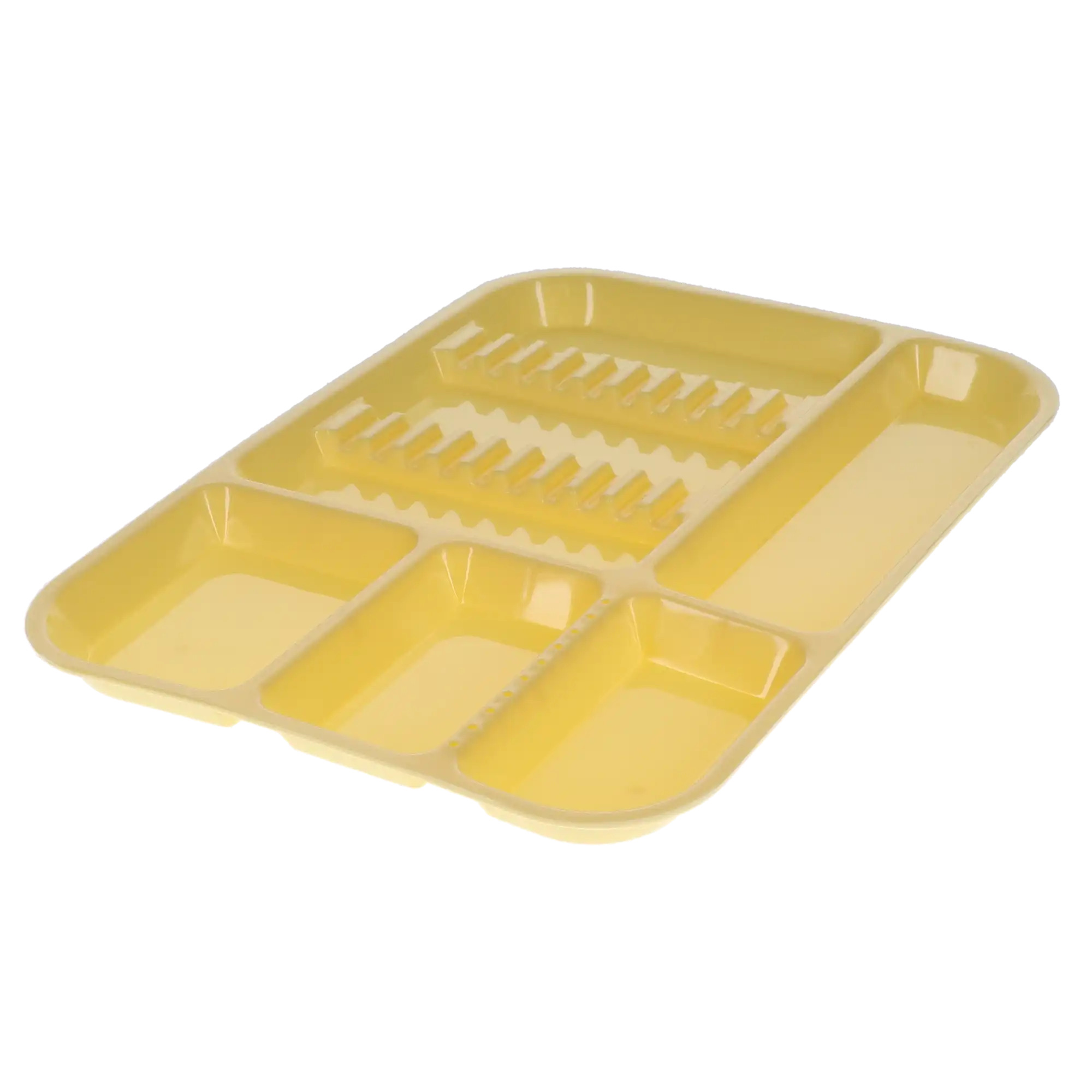 Plasdent Divided Set-Up Tray, Size B (Ritter), Yellow, 13-1/2" x 9-5/8" x 7/8", 1/Pk, 300BD-3 - Set-Up Trays, Size B, Divided - Yellow - Image 1