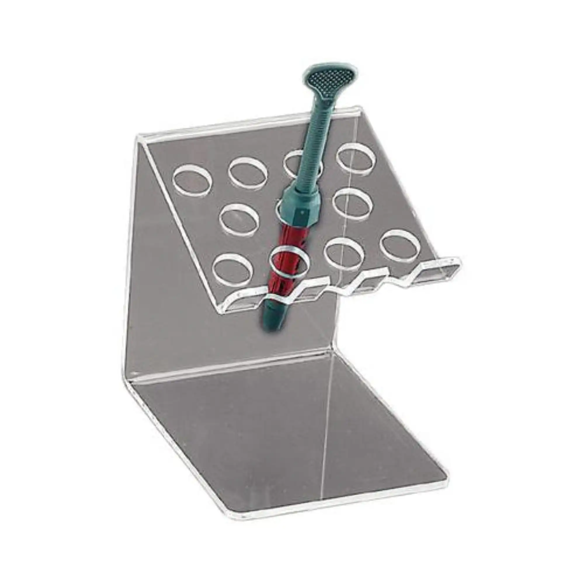 Plasdent Small Composite Material Organizer, Clear Acrylic, 14 Syringe Capacity, 4"W x 5-1/8"H x 4-1/4"D, Model 1210 thumbnail 2