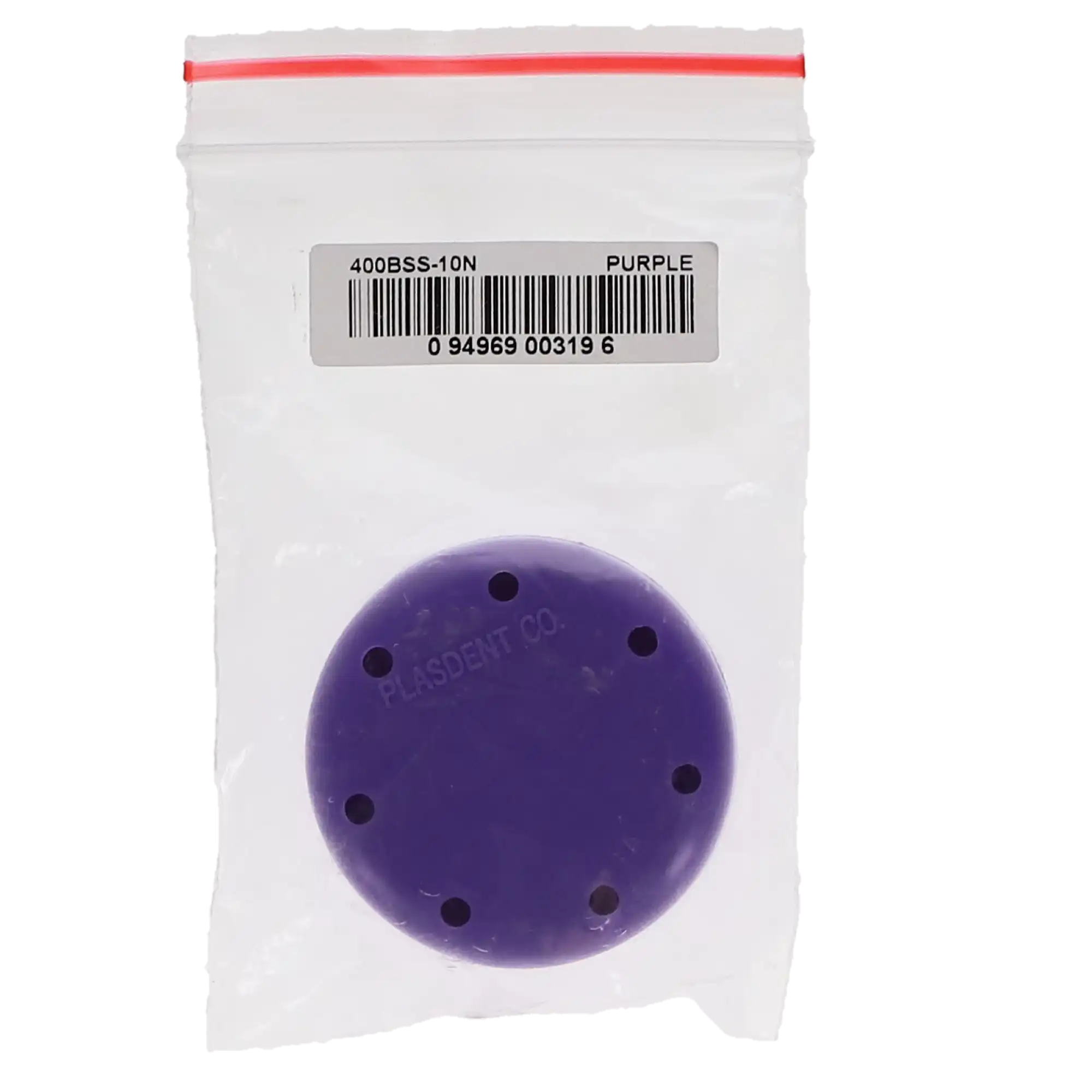 Plasdent Small Round Magnetic Bur Block, 7-Hole, Neon Purple, 400BS-S10, 1/Pk thumbnail 5