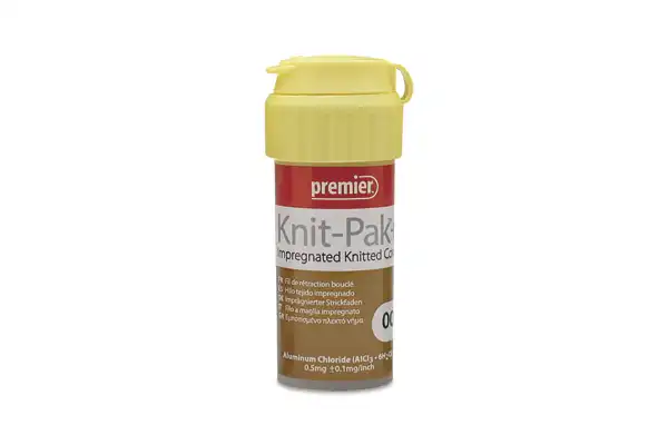 Knit-Pak+ Impregnated Knitted Gingival Retraction Cord, Aluminum Chloride, Size 1, Blue, 100" per Bottle, 9007564 thumbnail 2