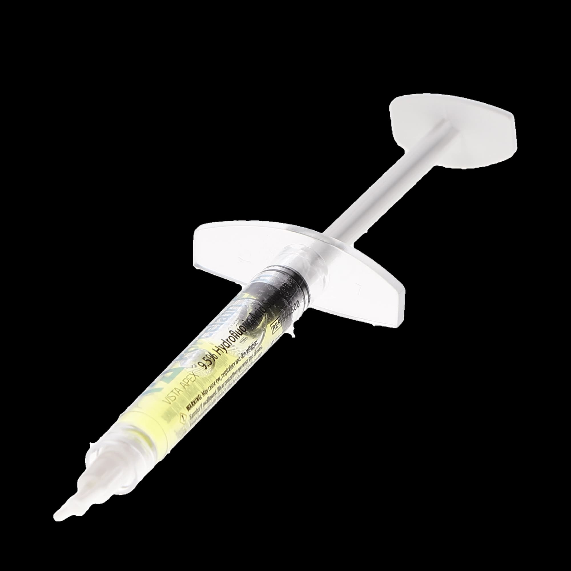 Vista Apex Porcelain Etch Etching Gel, 9.5% Hydrofluoric Acid, Syringe Refill Kit, 1.2 ml, High Viscosity, Light Yellow, 4/Pk, 502510 thumbnail 2