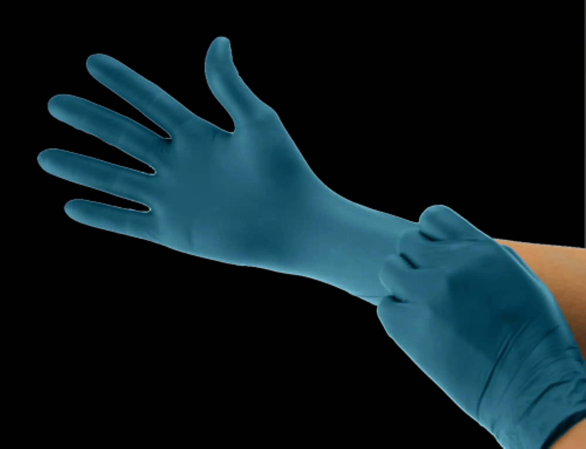 Cranberry Inspire Nitrile Powder-Free Exam Gloves, X-Small, Aegean Blue, 300/Box, CR3385 thumbnail 6