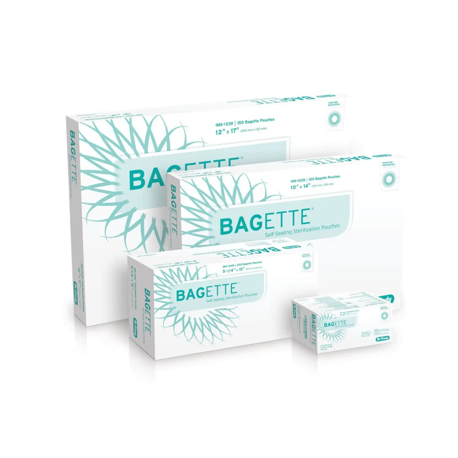 Hu-Friedy IMS Bagette Self-Sealing Sterilization Pouches, 2-3/4" x 9", Blue/White, 200/Box, IMS-1347 thumbnail 6