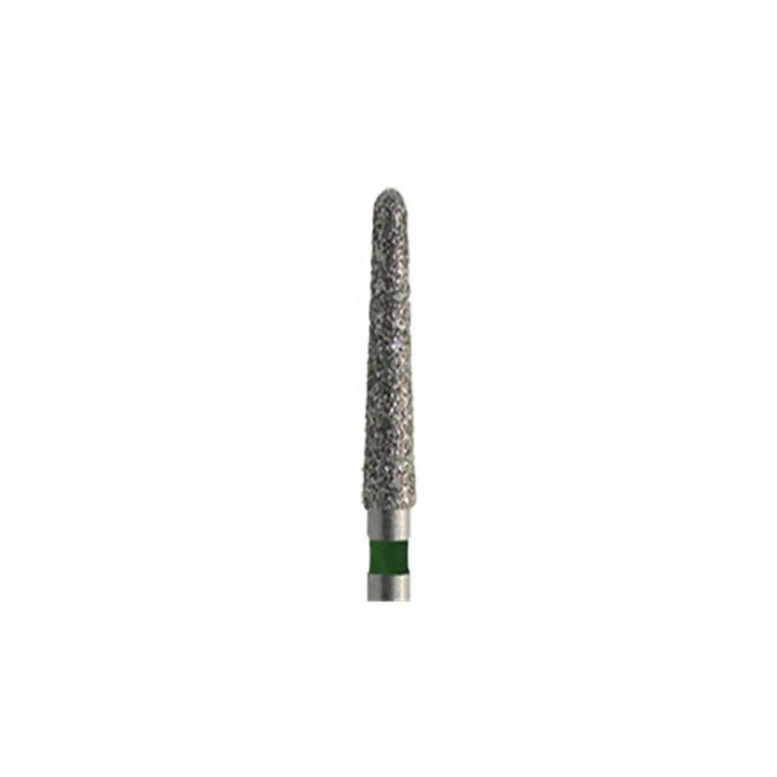 Meisinger 850G-021 FG Coarse Diamond Bur, Round End Taper, 2.1 mm, Green, 5/Pk thumbnail 3