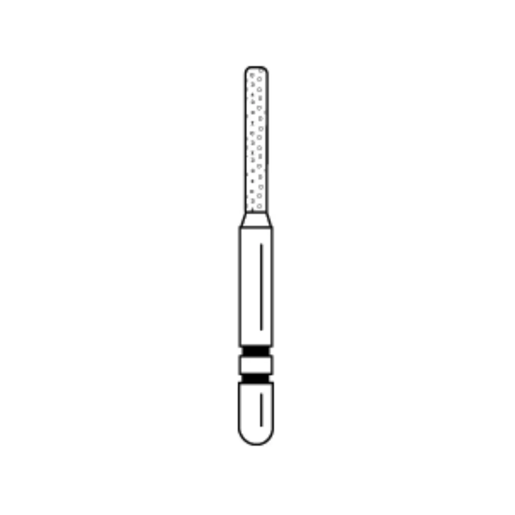 Two Striper Diamond Bur, FG, KS Cylinder Round Edge, #575.7 KS1, 1.2 mm, Fine, Red, 5/Pk, 2015322 thumbnail 2