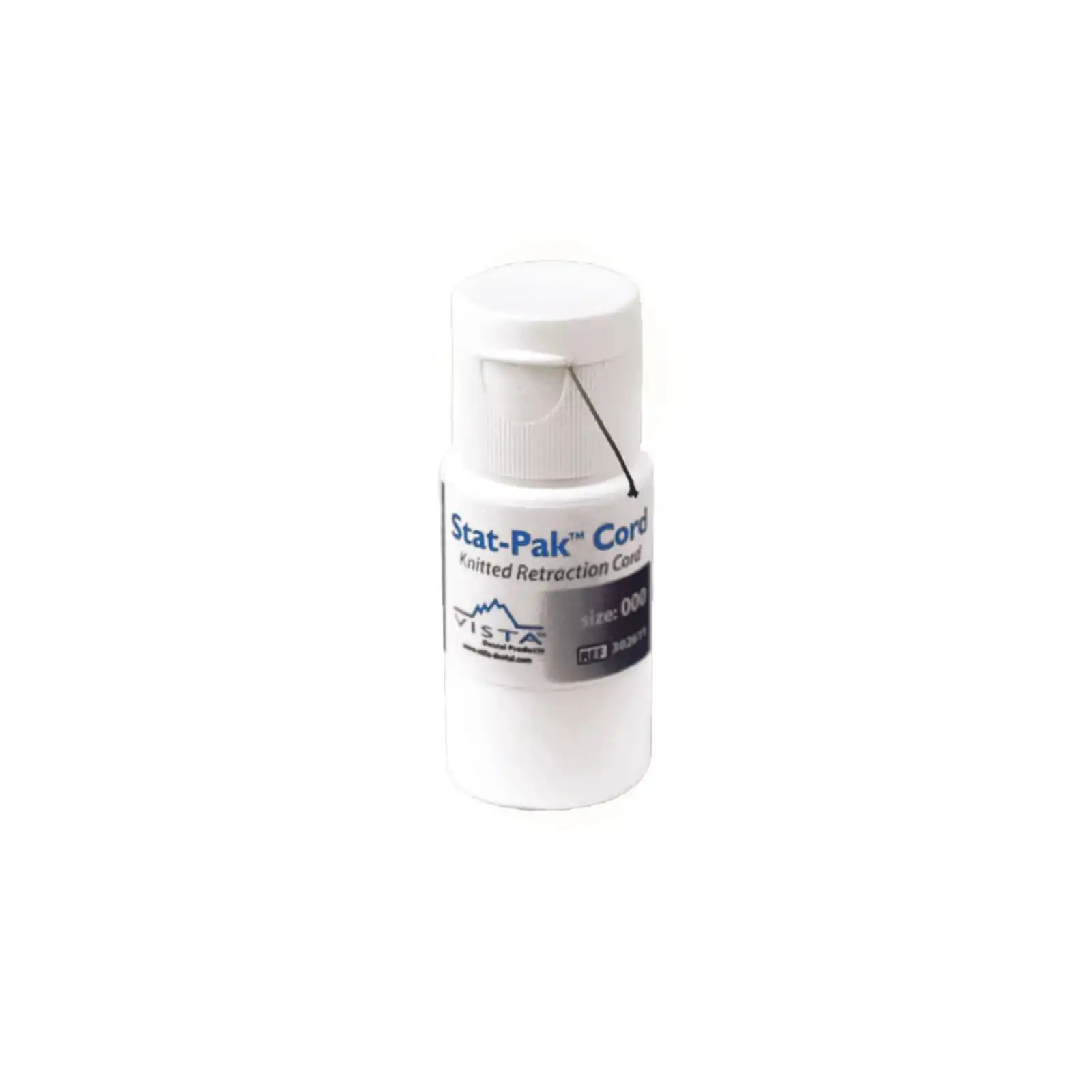 Stat-Pak Knitted Retraction Cord, Size 000, Black, 100"/Bottle, 302611 thumbnail 3