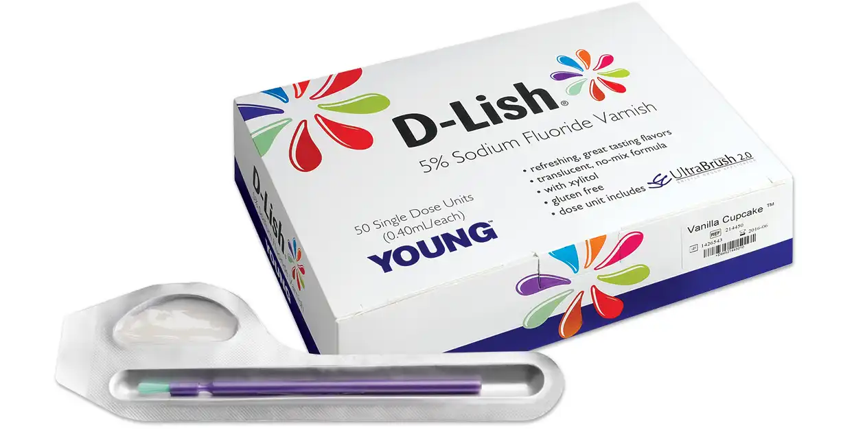 D-Lish 5% Sodium Fluoride Varnish, Green Apple, 0.40 mL Unit Dose, 50/Pack, 295732 thumbnail 6