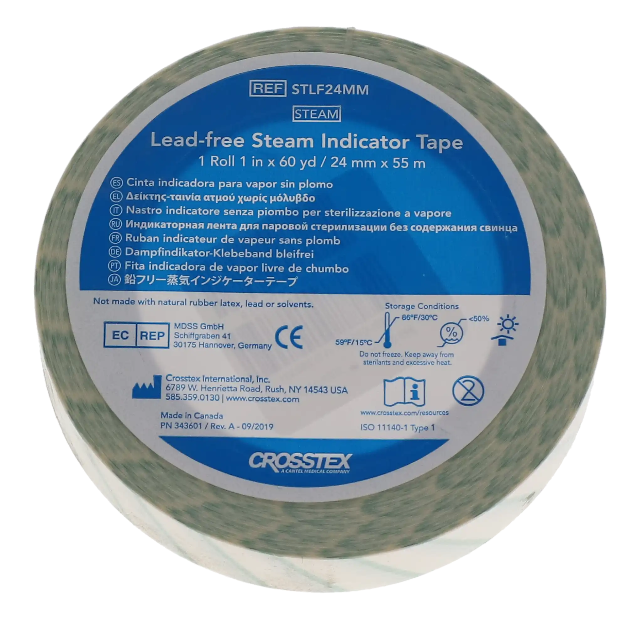 Crosstex Steam Indicator Tape, Lead-Free, 1" x 60 yd, 1 Roll/Pk, STLF24MM thumbnail 3