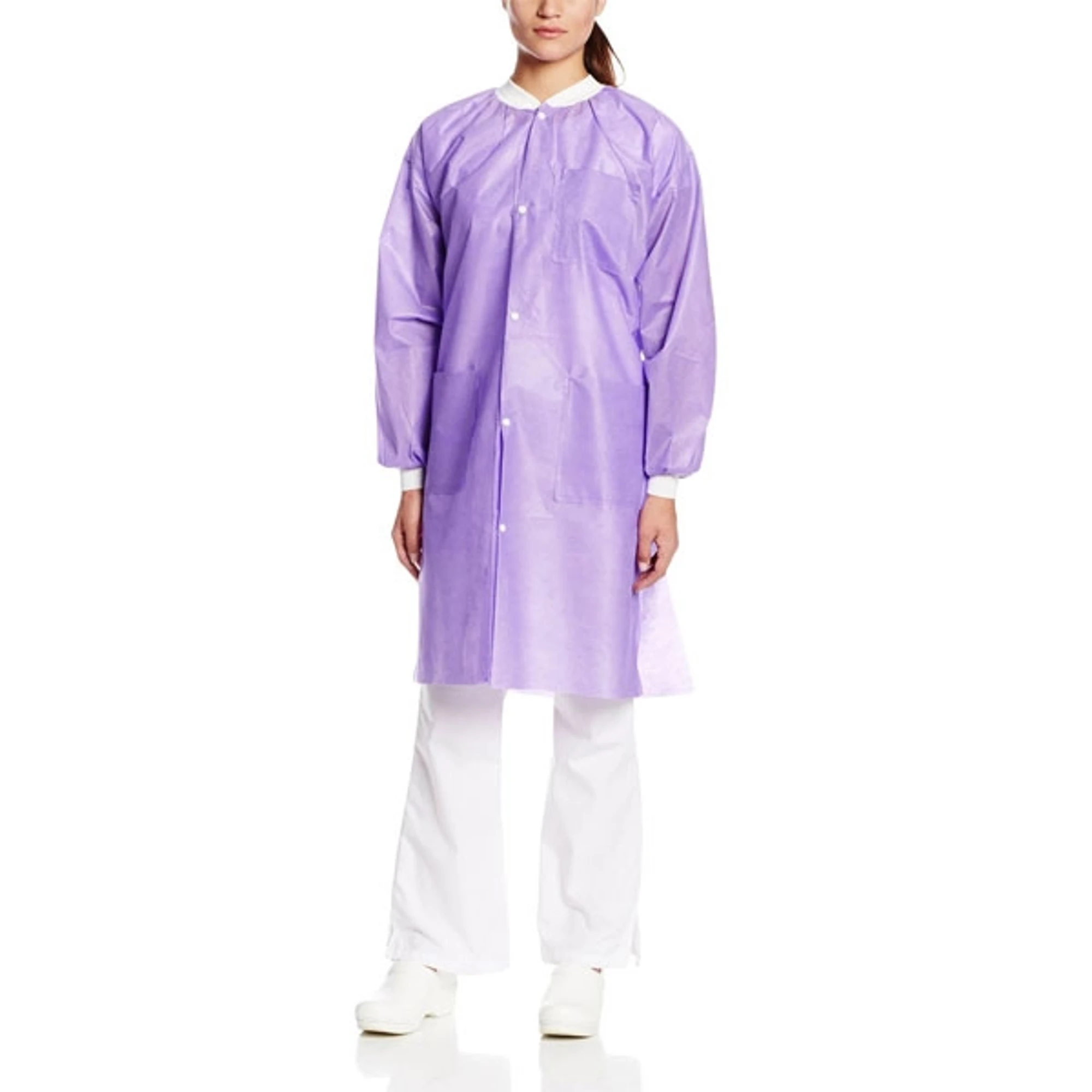 ValuMax Extra-Safe Lab Coats, Purple, 3XL, Knee-Length, AAMI Level 3, 10/Pk, 3660PP3XL - ValuMax - Extra-Safe Lab Coats Purple 3XL 10/Pk - Image 1
