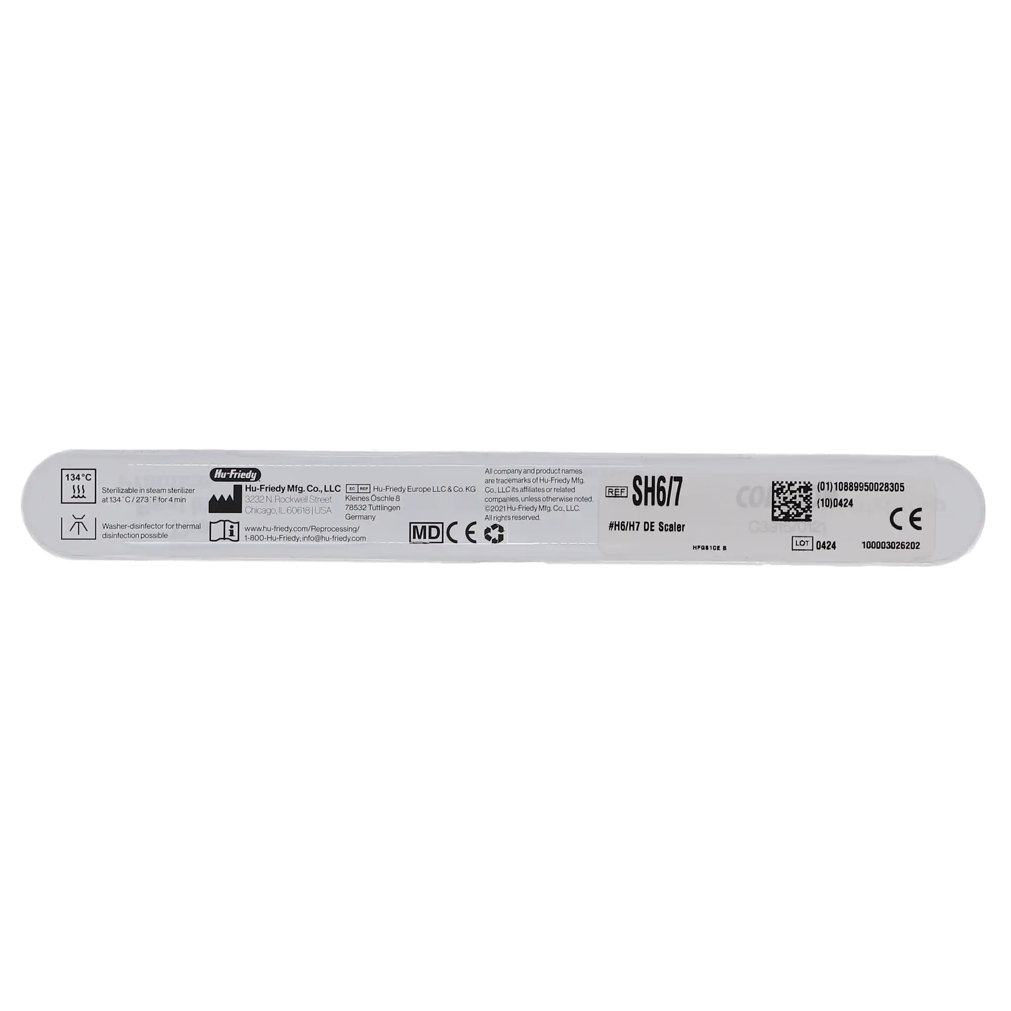 Hu-Friedy H6/H7 Hygienist Sickle Scaler, Double End, #2 Octagon Handle, SH6/7 thumbnail 4