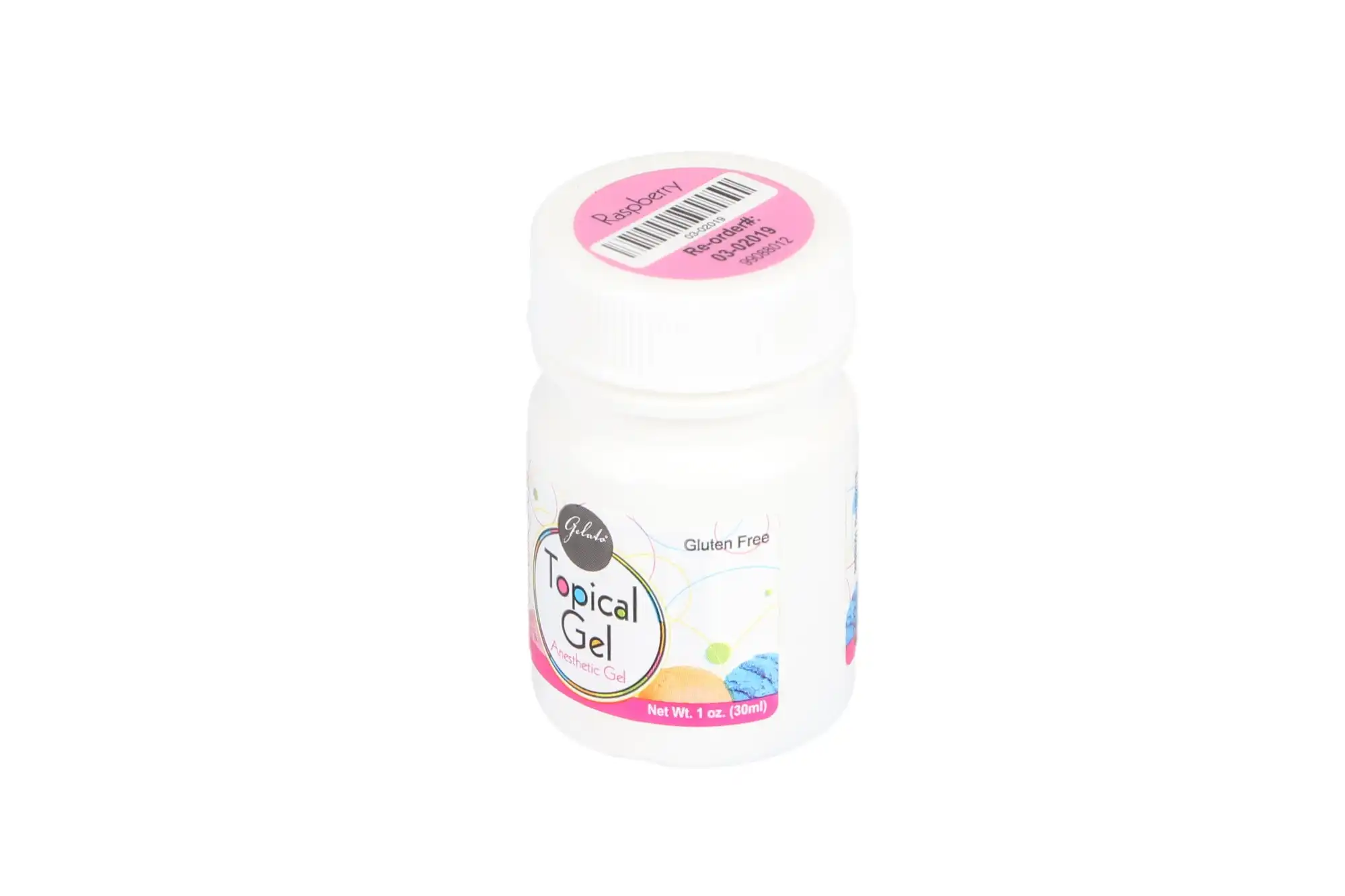 Gelato Topical Anesthetic Gel, 20% Benzocaine, Raspberry, 1 oz (30 g) Jar, 03-02019 thumbnail 2