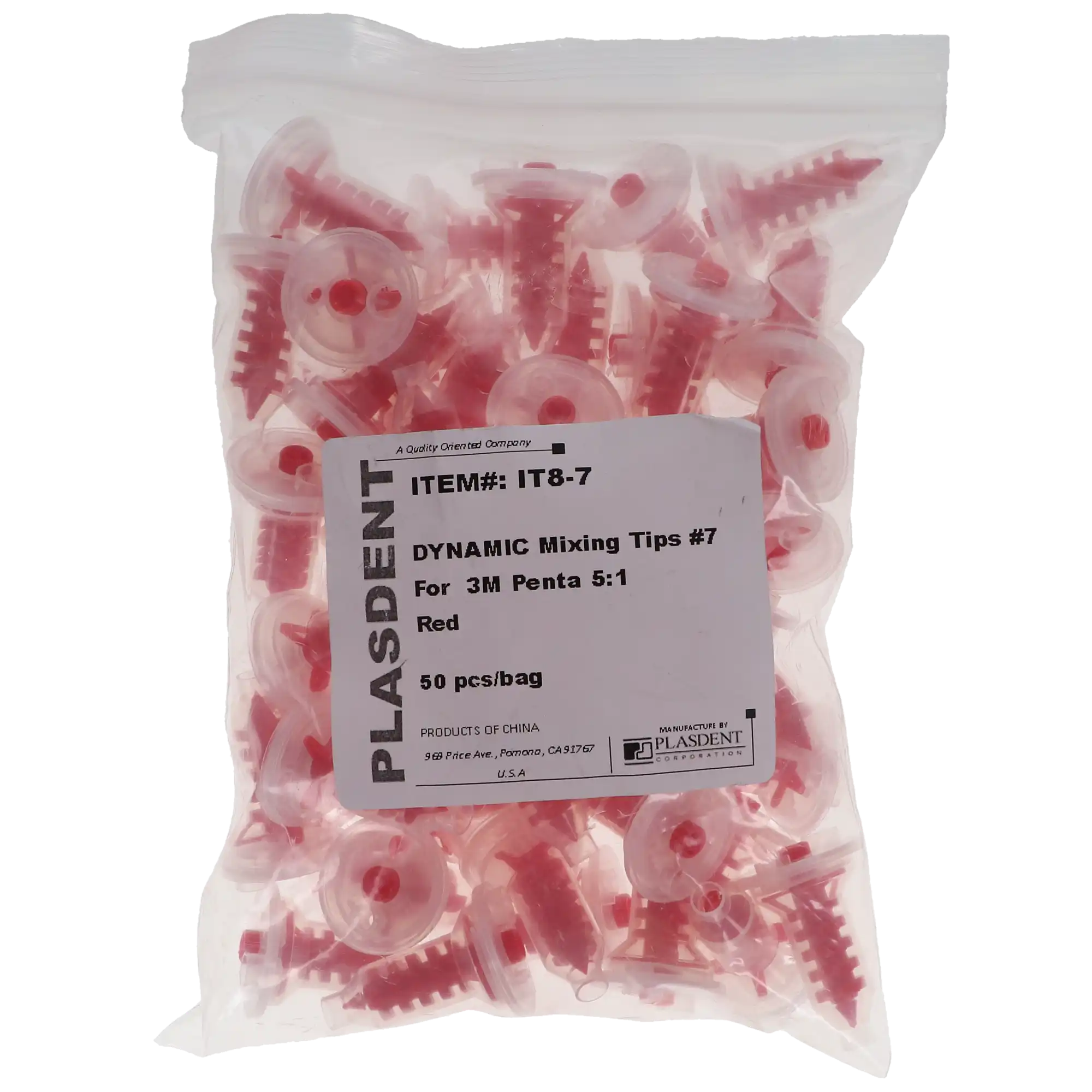 Plasdent Dynamic Mixing Tips, Red, 5:1 for 3M Penta, 50/Pk, IT8-7 thumbnail 5