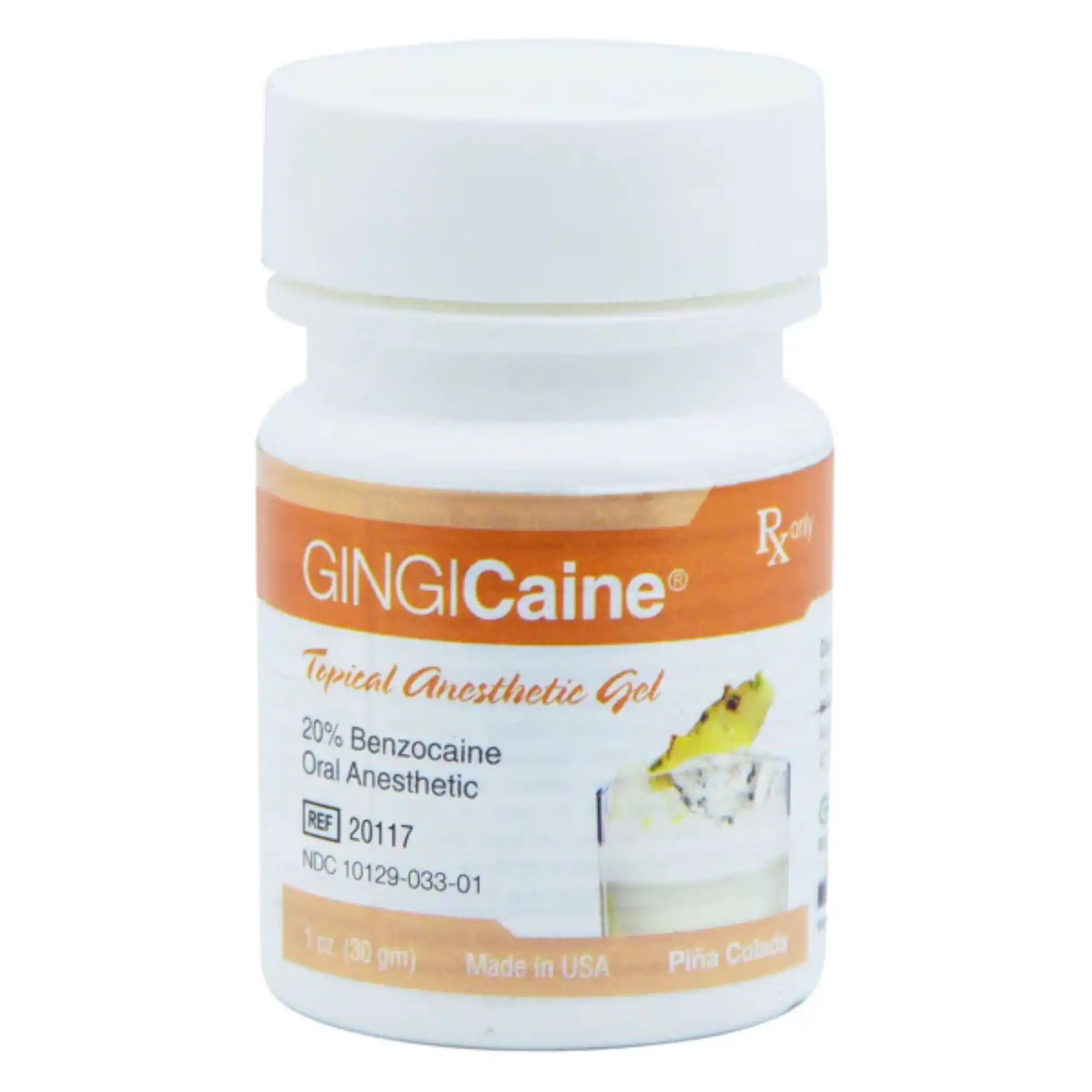 Gingicaine Topical Anesthetic Gel, Pina Colada, 20% Benzocaine, 1 oz Jar, GI-2011P thumbnail 5