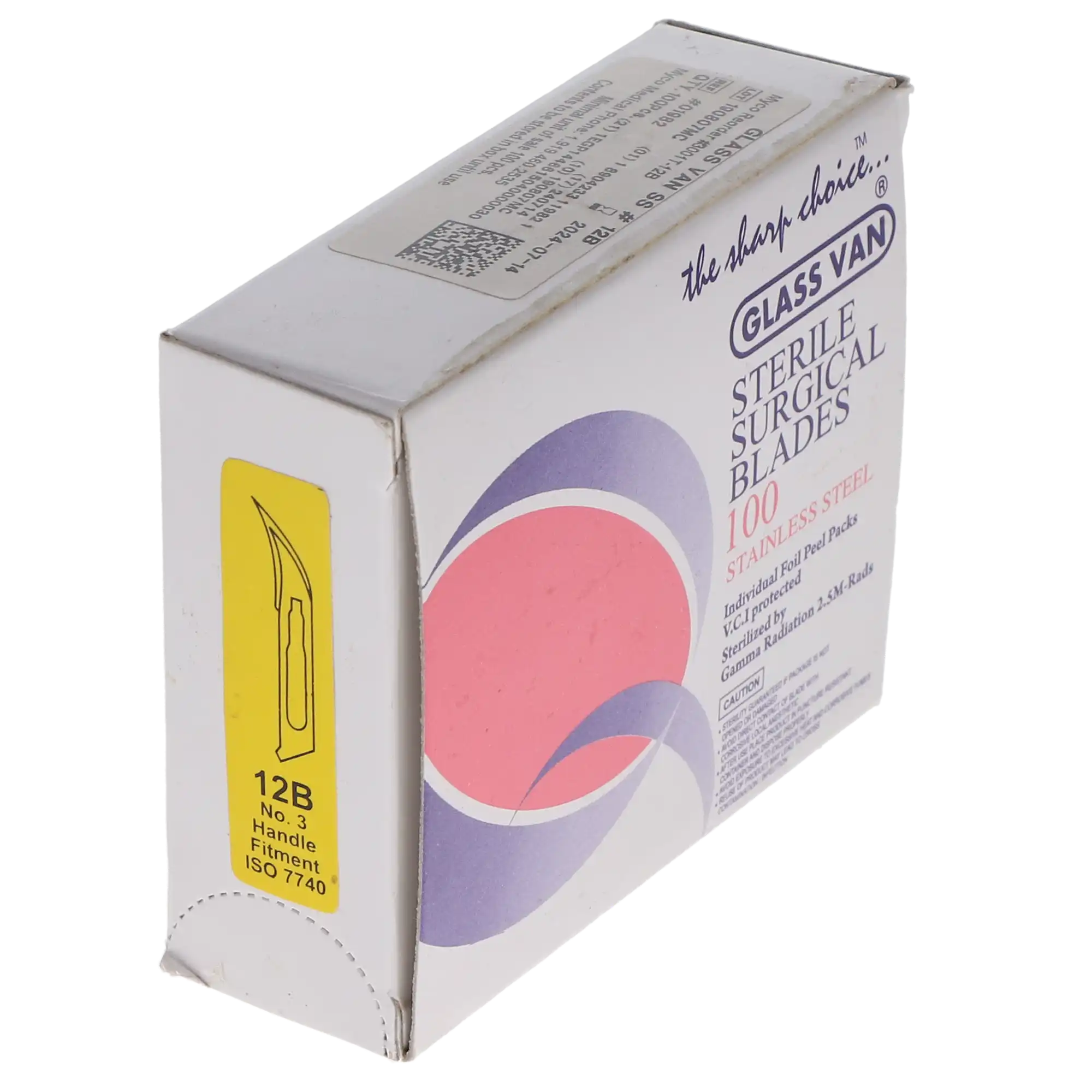 GLASSVAN Sterile Stainless Steel Surgical Blades, #12B, 100/Box, 3001T-12B thumbnail 11