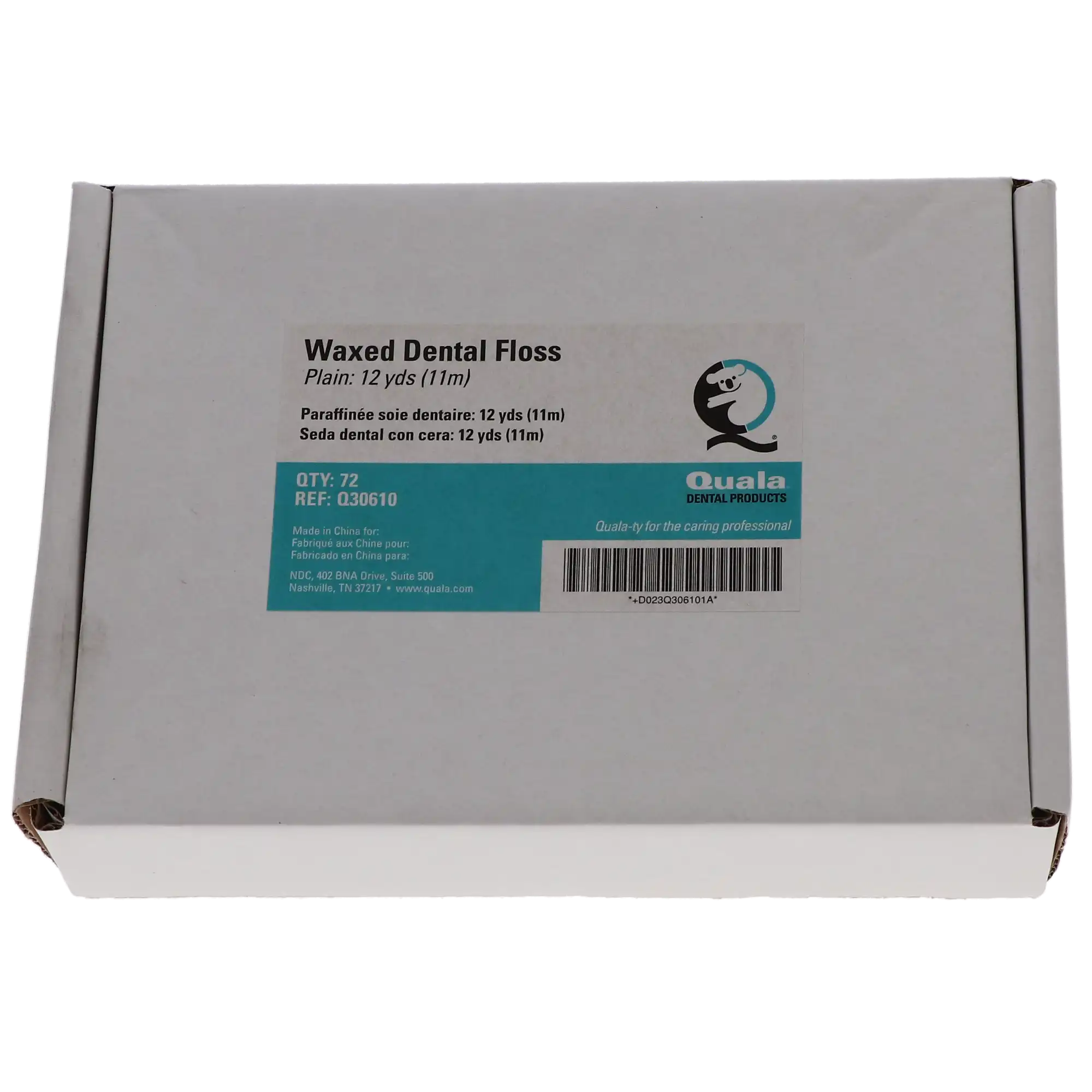 Quala Dental Floss, Nylon, Waxed, Unflavored, Patient-Sized 12 yds, 72/Bx, Q30610 thumbnail 4