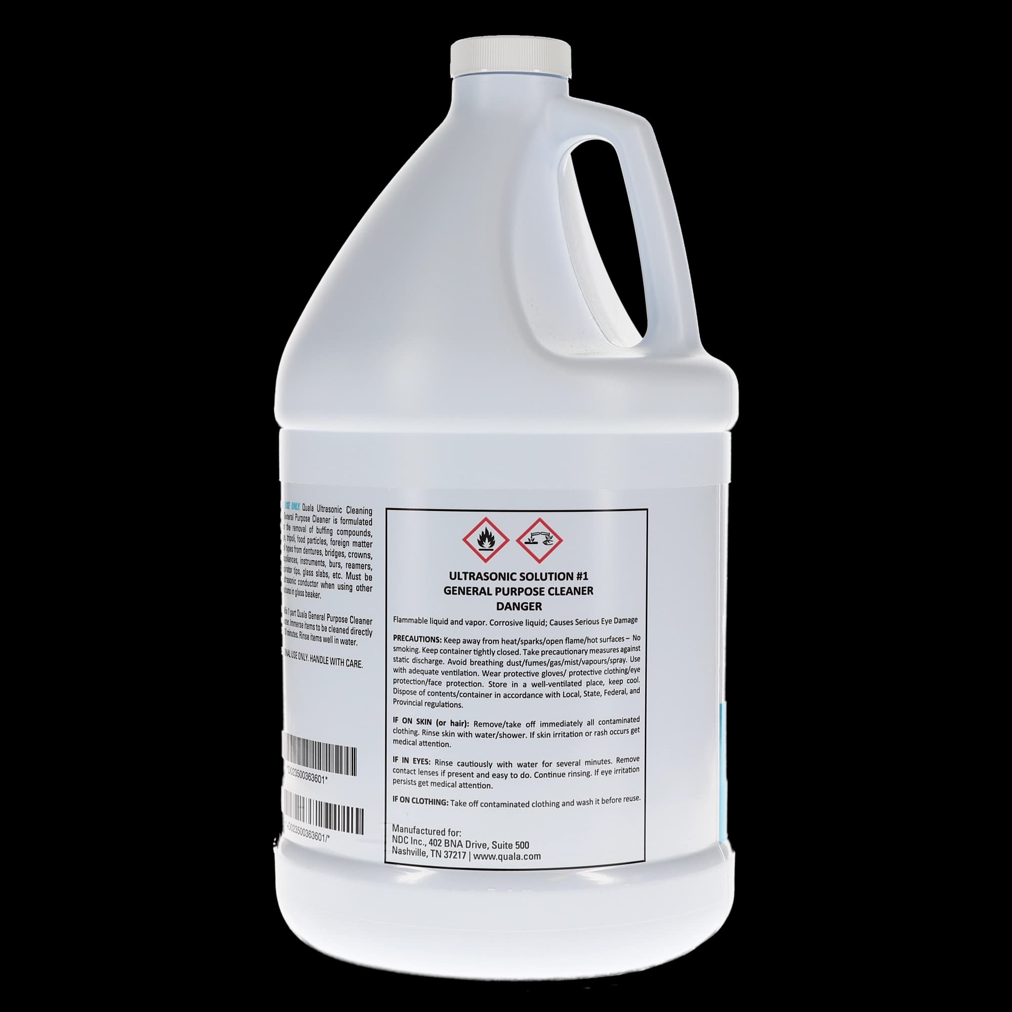 Quala General Purpose Ultrasonic Cleaning Solution, Low-Foaming 10:1 Concentrate, 1 Gallon thumbnail 4