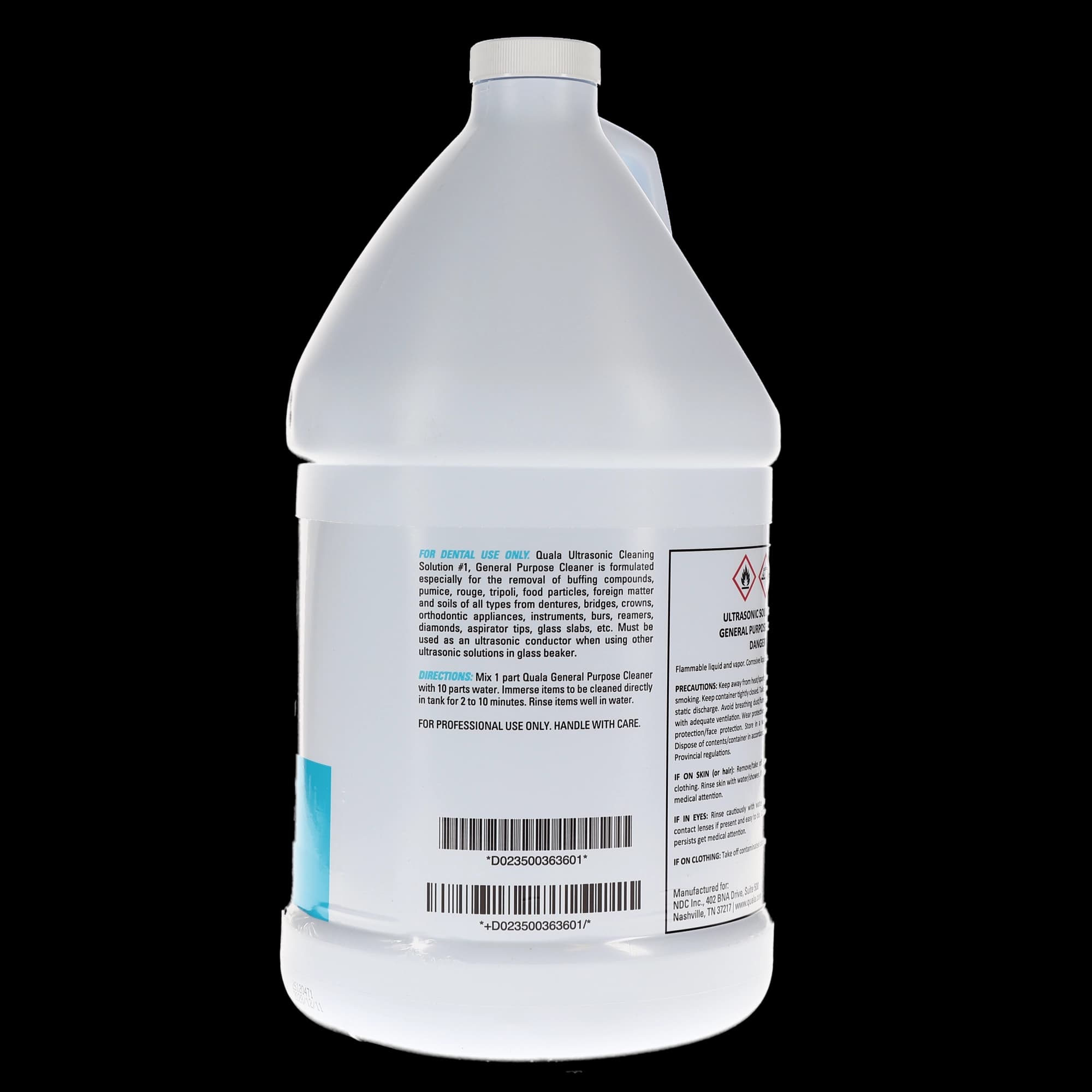 Quala General Purpose Ultrasonic Cleaning Solution, Low-Foaming 10:1 Concentrate, 1 Gallon thumbnail 5