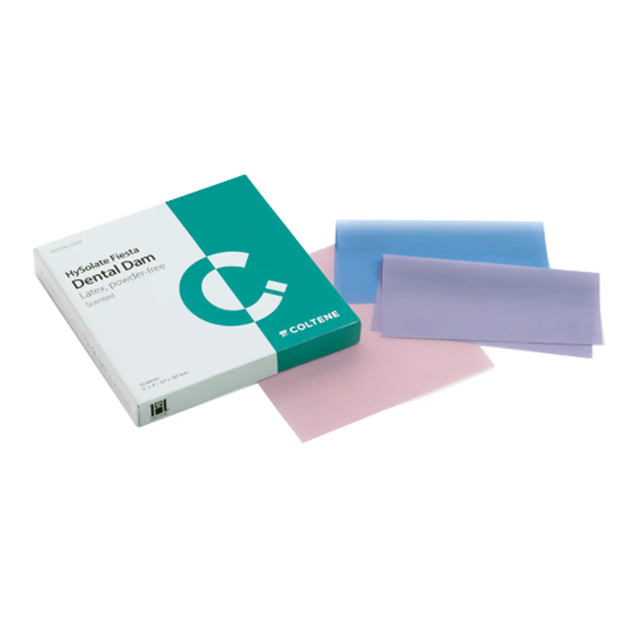 HySolate Fiesta Latex Dental Dam, Assorted Medium, 5" x 5", Fruit Scented, 52/Pack, 60034435 thumbnail 2