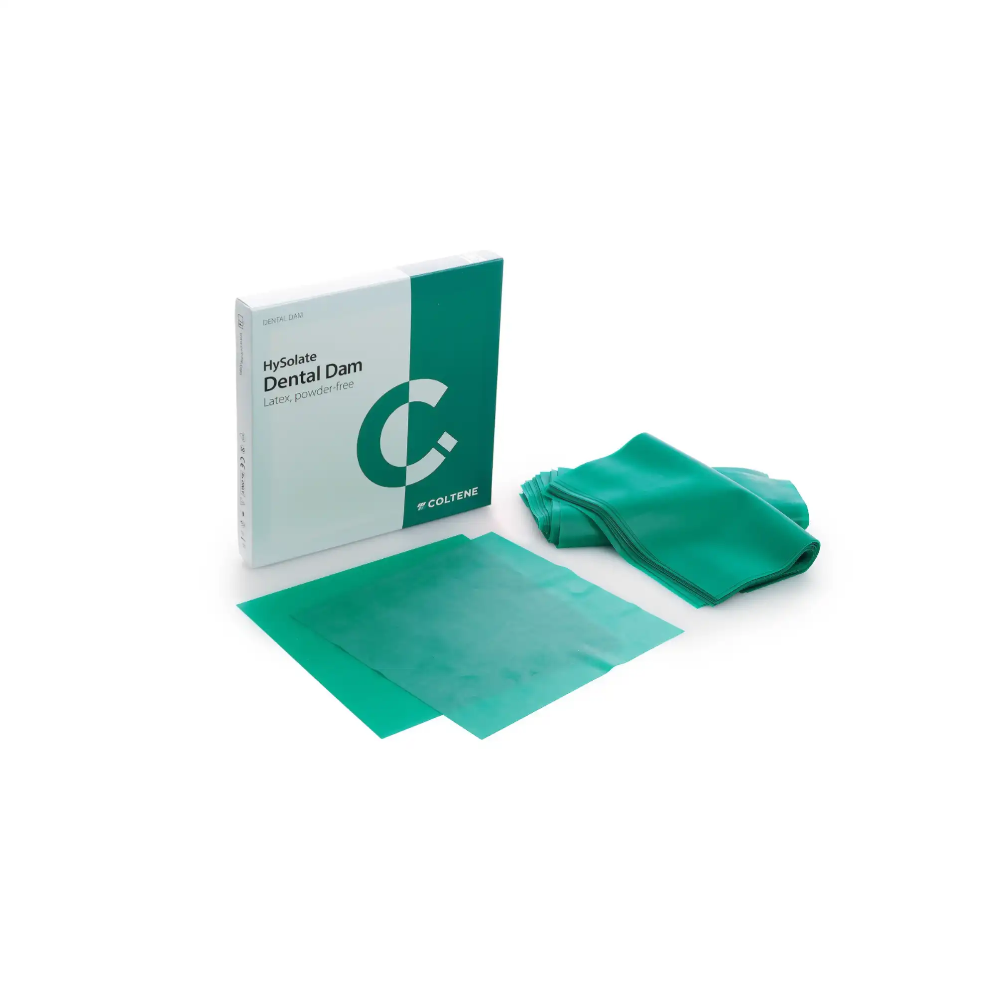 HySolate Latex Dental Dam, 6" x 6", Medium Gauge, Green, 36/Box, 60034419 thumbnail 2