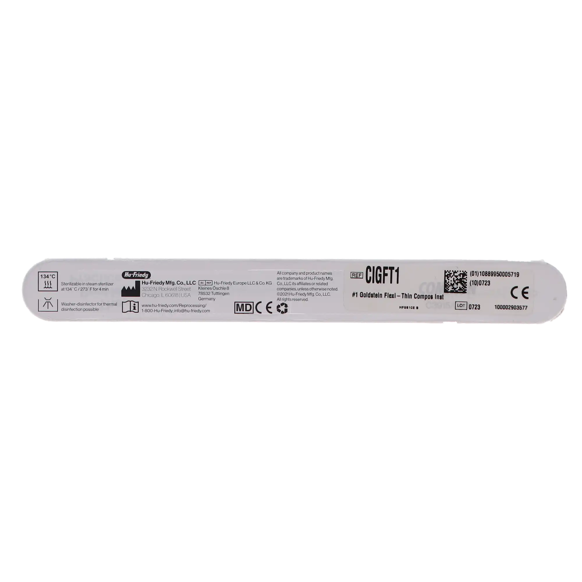 Hu-Friedy Goldstein Flexi-Thin Composite Instrument, Size 1, Double End, #41 Round Handle, CIGFT1 thumbnail 5