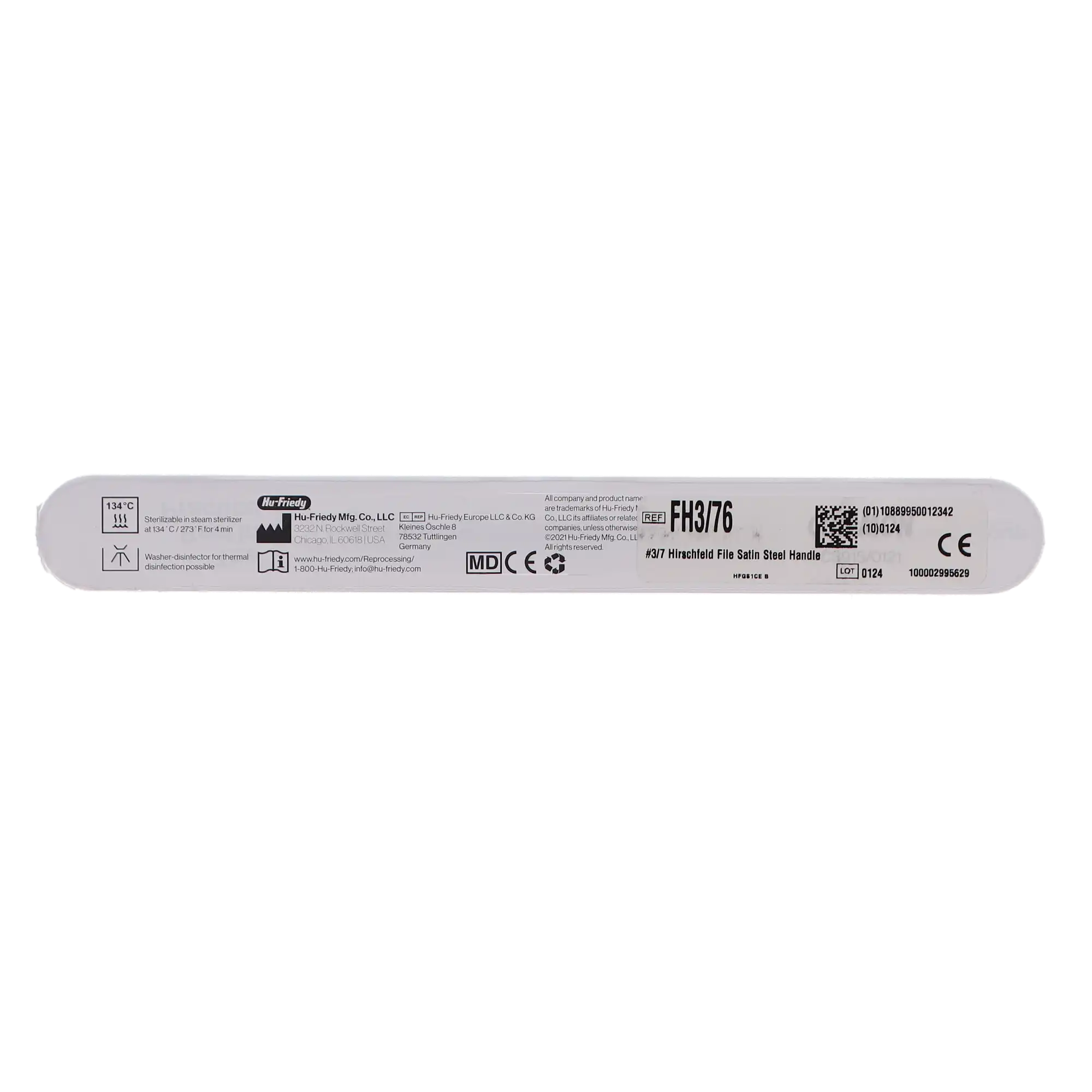 Hu-Friedy Hirschfeld File Scaler 3/7, Double-Ended, #6 Satin Steel Handle, FH3/76 thumbnail 4