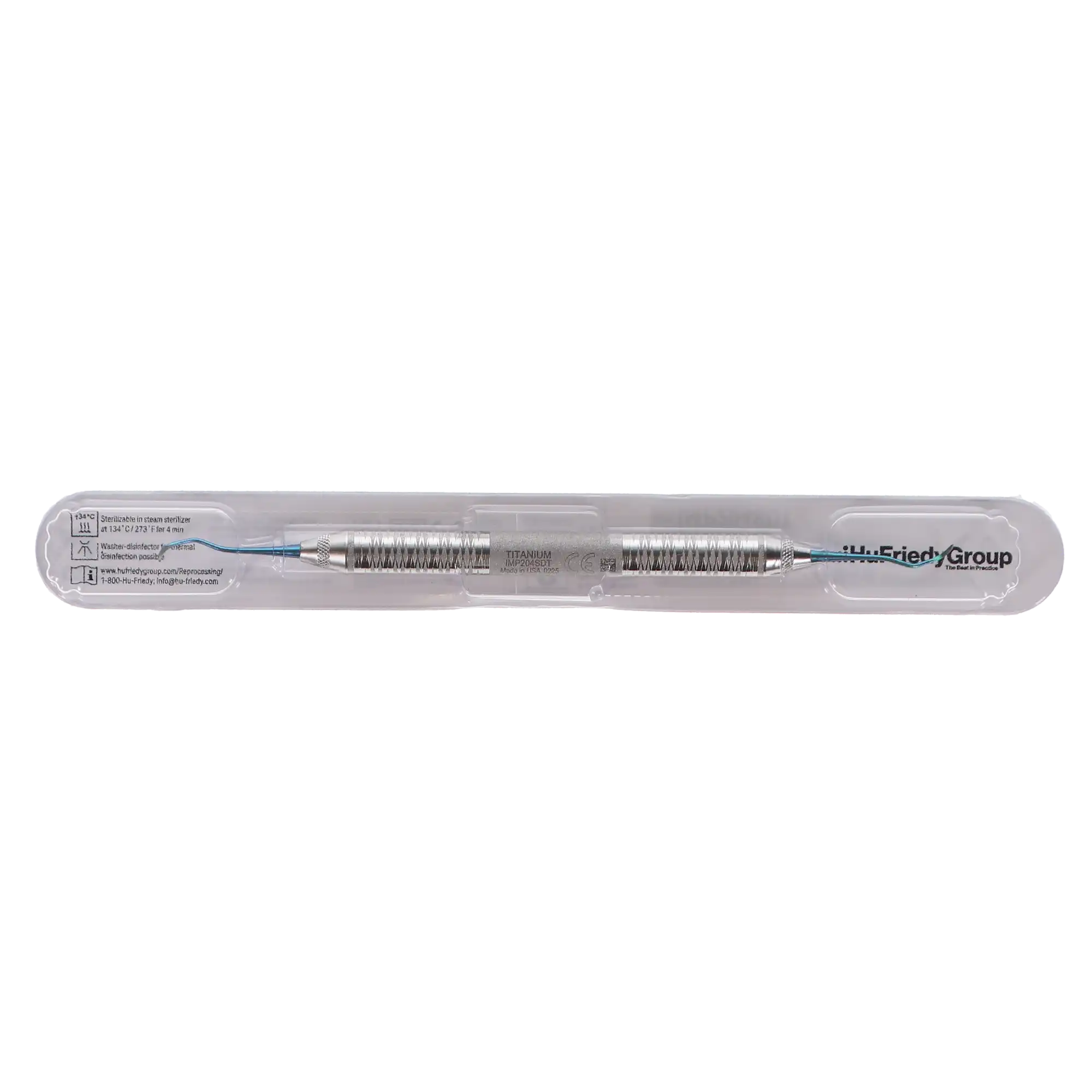 Hu-Friedy Titanium Implant Scaler 204SD, Double-Ended, Teal Anodized, IMP204SDT thumbnail 5
