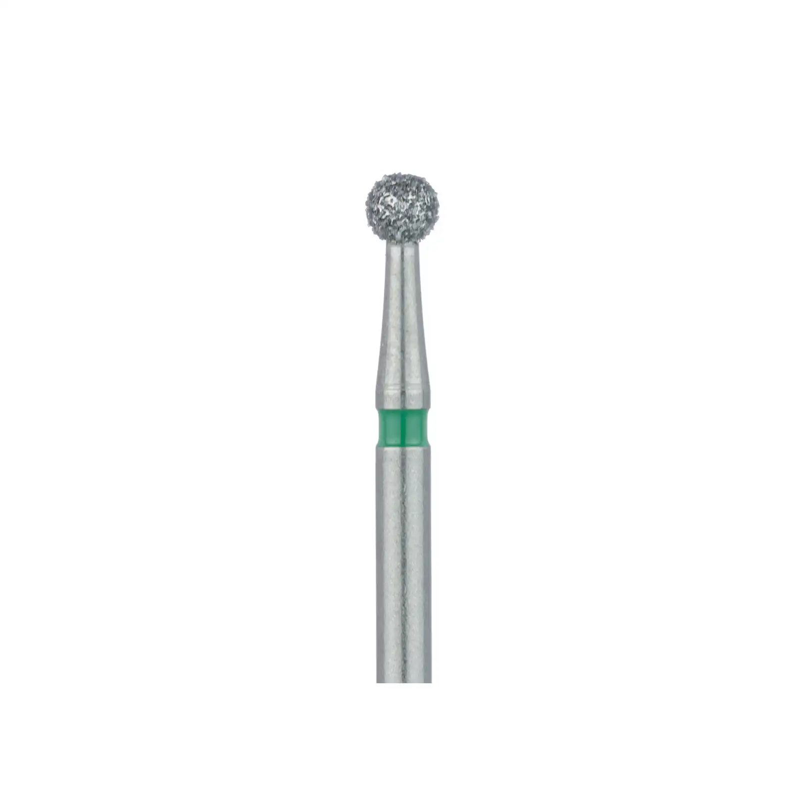 Meisinger Multi-Use Diamond Bur, Friction Grip, Round, 801G, 2.1 mm, Coarse, Green, 5/Pk, 801G-021-FG thumbnail 3