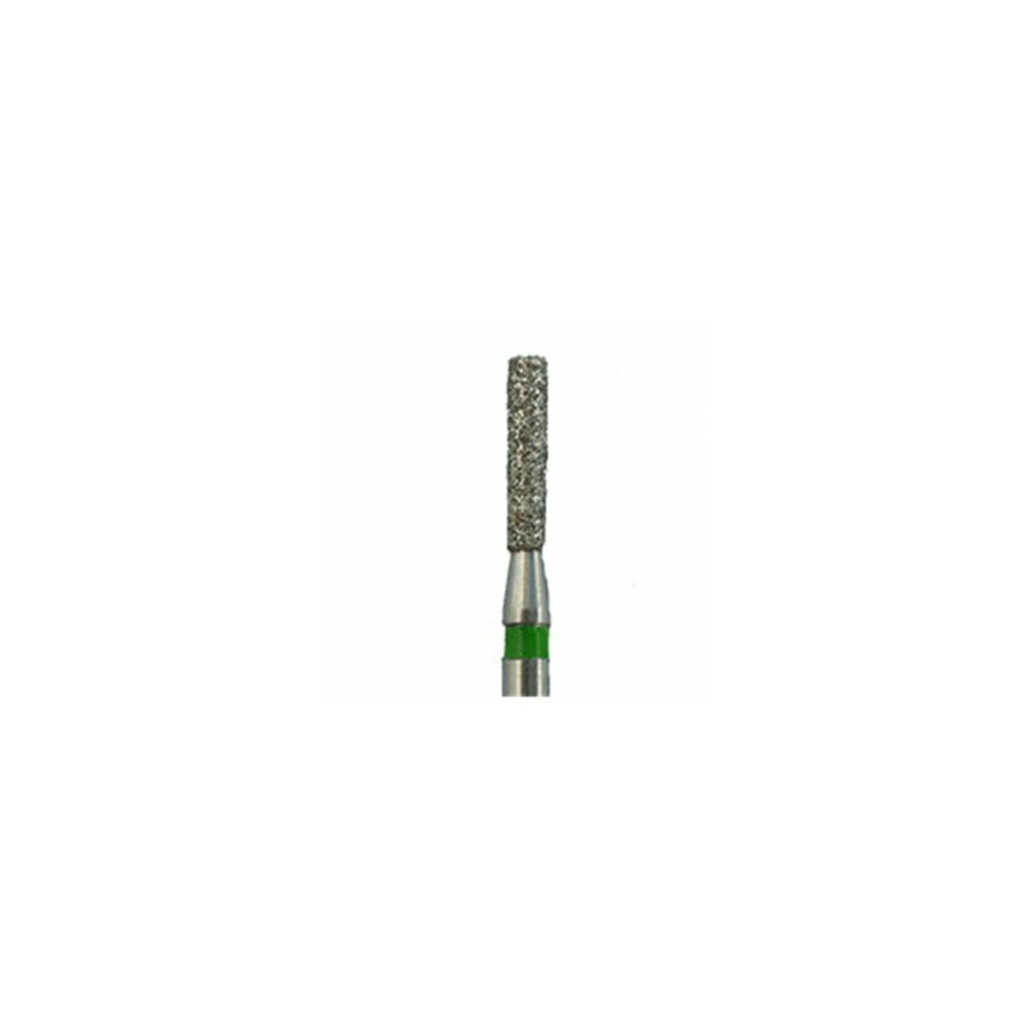 Meisinger FG #837G-012 Coarse Diamond Bur, Flat End Cylinder, 1.2 mm Head, 6 mm Working Length, Green, 5/Pk thumbnail 3