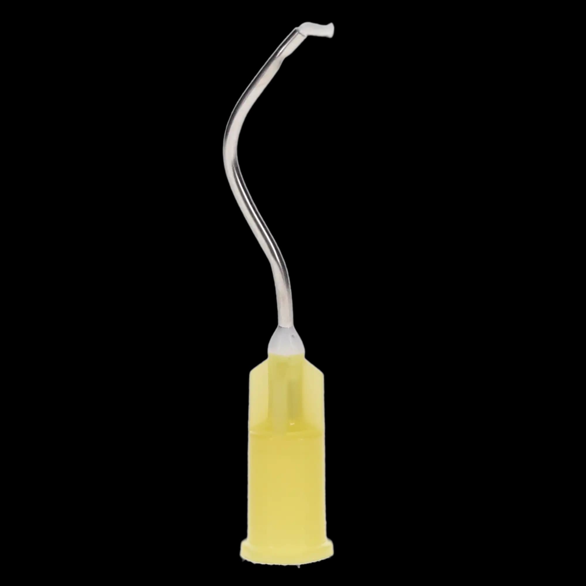 Pac-Dent iFlo Hemo-STAT Pre-Bent Hemostatic Infusor Delivery Tips with Brush-Padded End, Yellow, 19 Gauge, 100/Pk, 125 thumbnail 5
