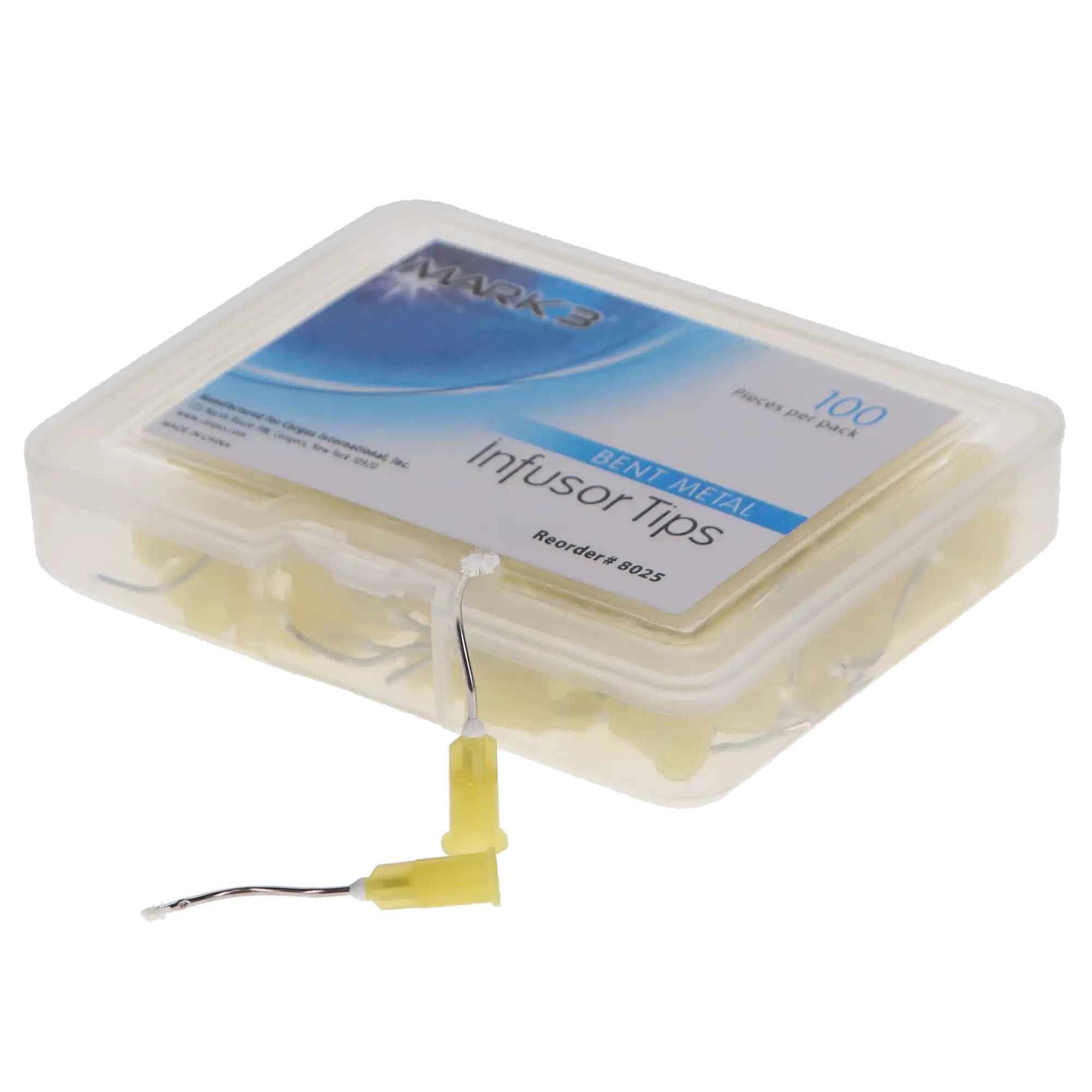 Pac-Dent iFlo Hemo-STAT Pre-Bent Hemostatic Infusor Delivery Tips with Brush-Padded End, Yellow, 19 Gauge, 100/Pk, 125 thumbnail 7