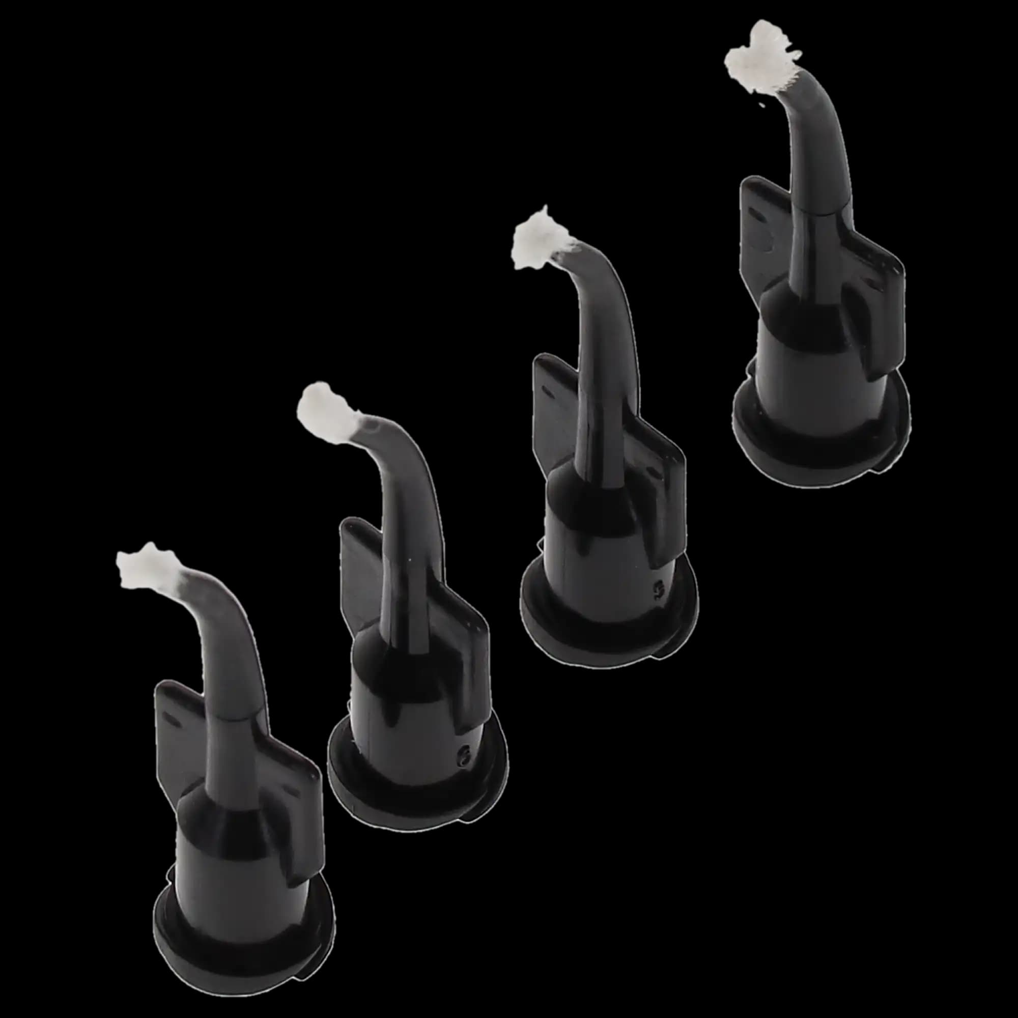 Pac-Dent iFlo EZVisc Curved Delivery Tips with Adjustable Brush, Black, 22 Gauge, 100/Pk, 1169 thumbnail 4