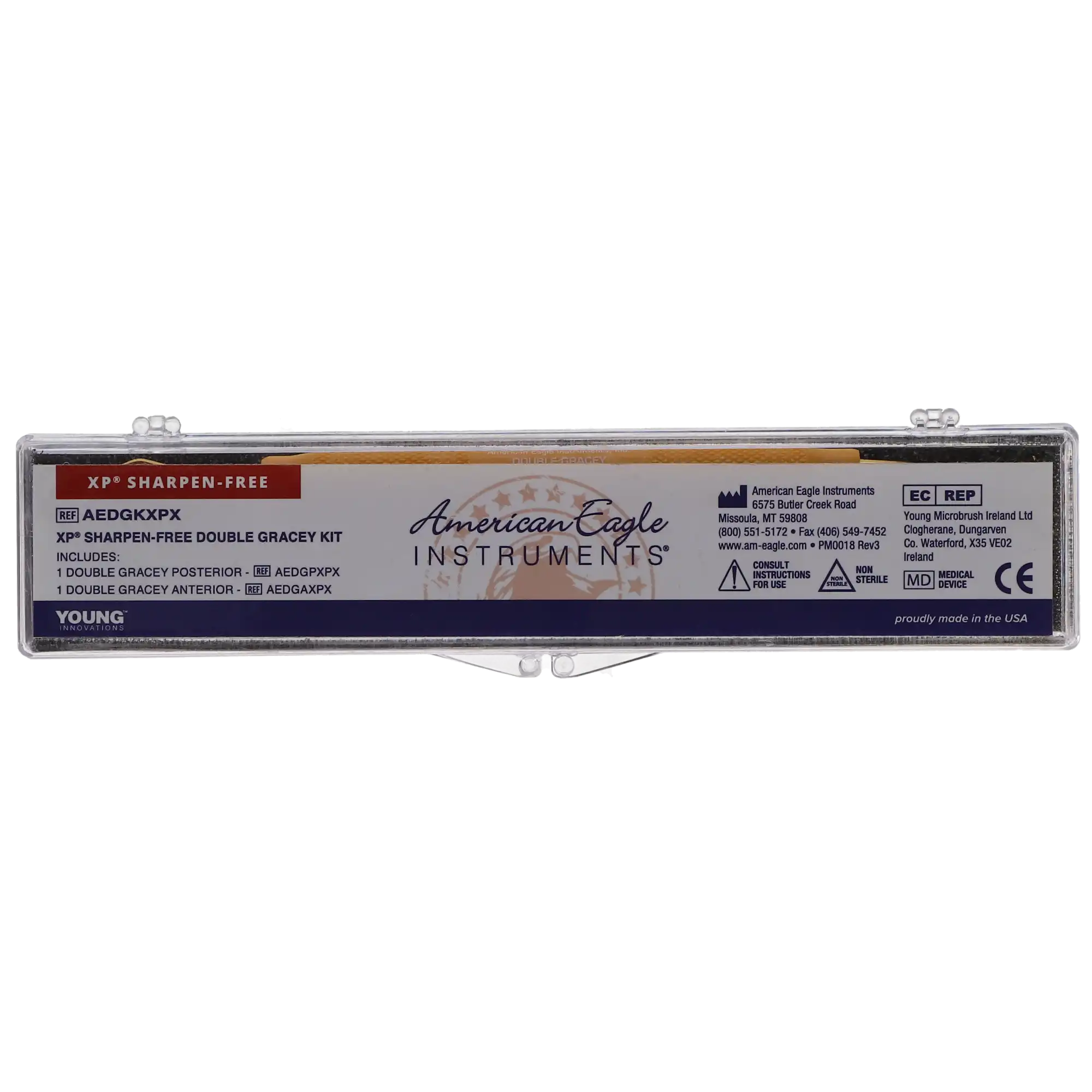 XP Sharpen-Free Double Gracey Curette Kit, Anterior & Posterior, EagleLite Resin Handle, 3/8", 2/Pk, AEDGKXPX thumbnail 5
