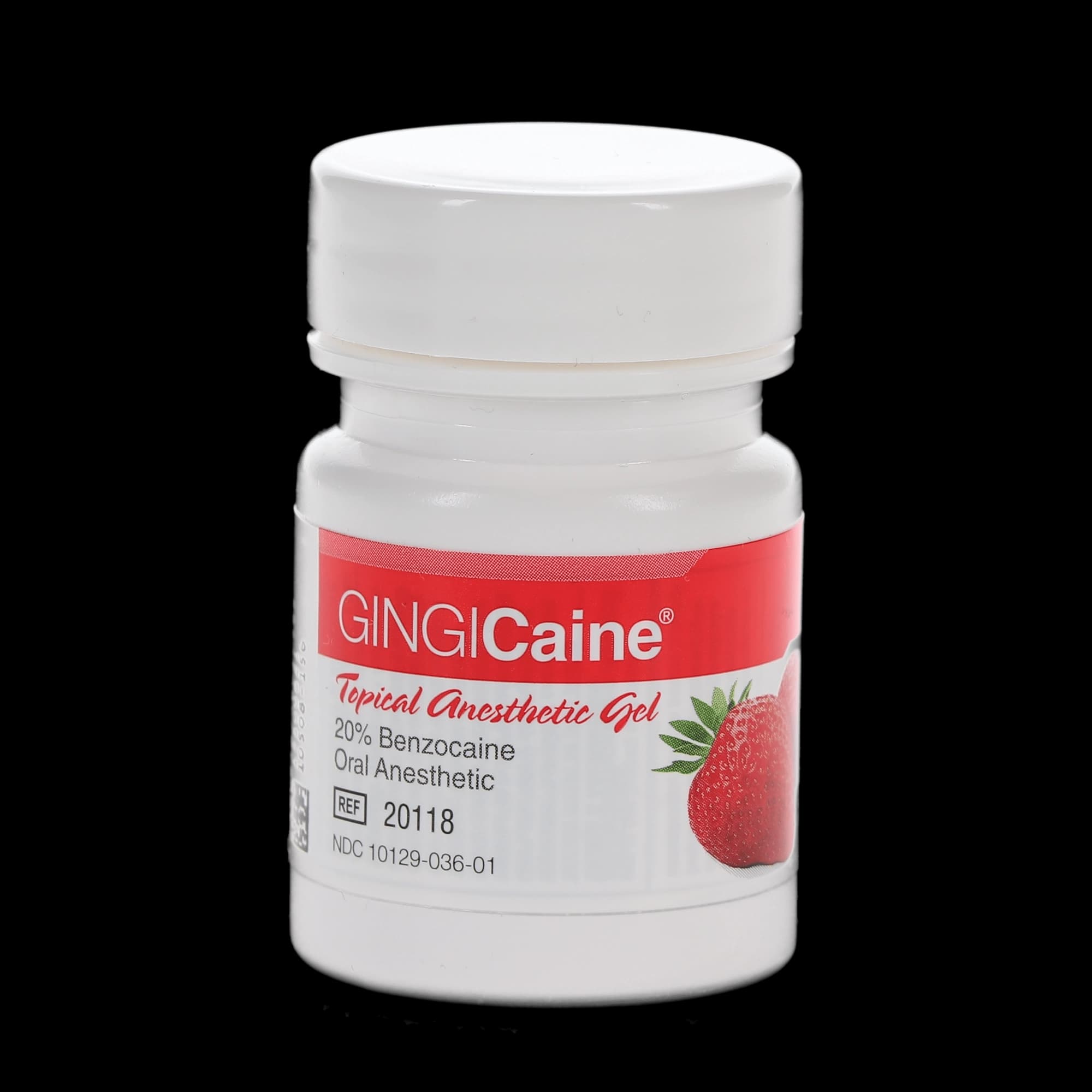 Gingicaine Topical Anesthetic Gel, 20% Benzocaine, Strawberry, 1 oz Jar, 20118 - Gingicaine Topical Anesthetic Gel, 20% Benzocaine, 1 oz/Jar, Strawberry, 1/Pk - Image 1