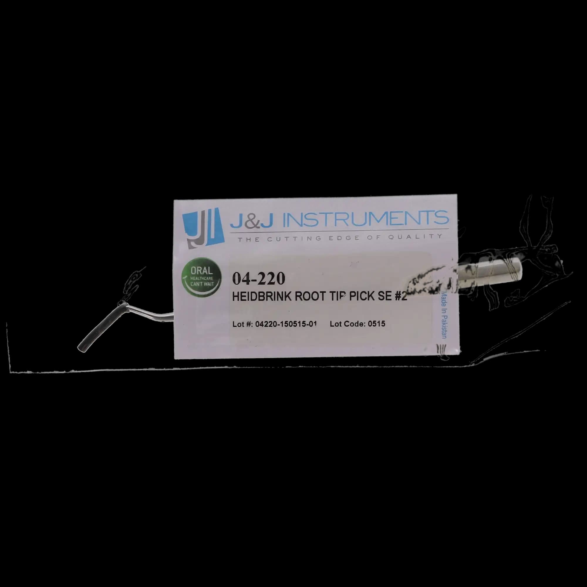 J&J Instruments #2 Heidbrink Root Tip Pick, Single End, Stainless Steel, 1/Pk, JJI-04-220 thumbnail 4