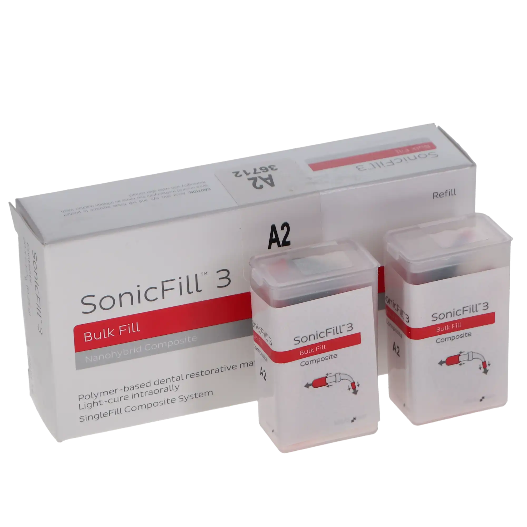 Kerr SonicFill 3 SingleFill Bulk Fill Composite Unidose Refill, A2, 0.25 g Tips, 20/Pack, 36712 thumbnail 9