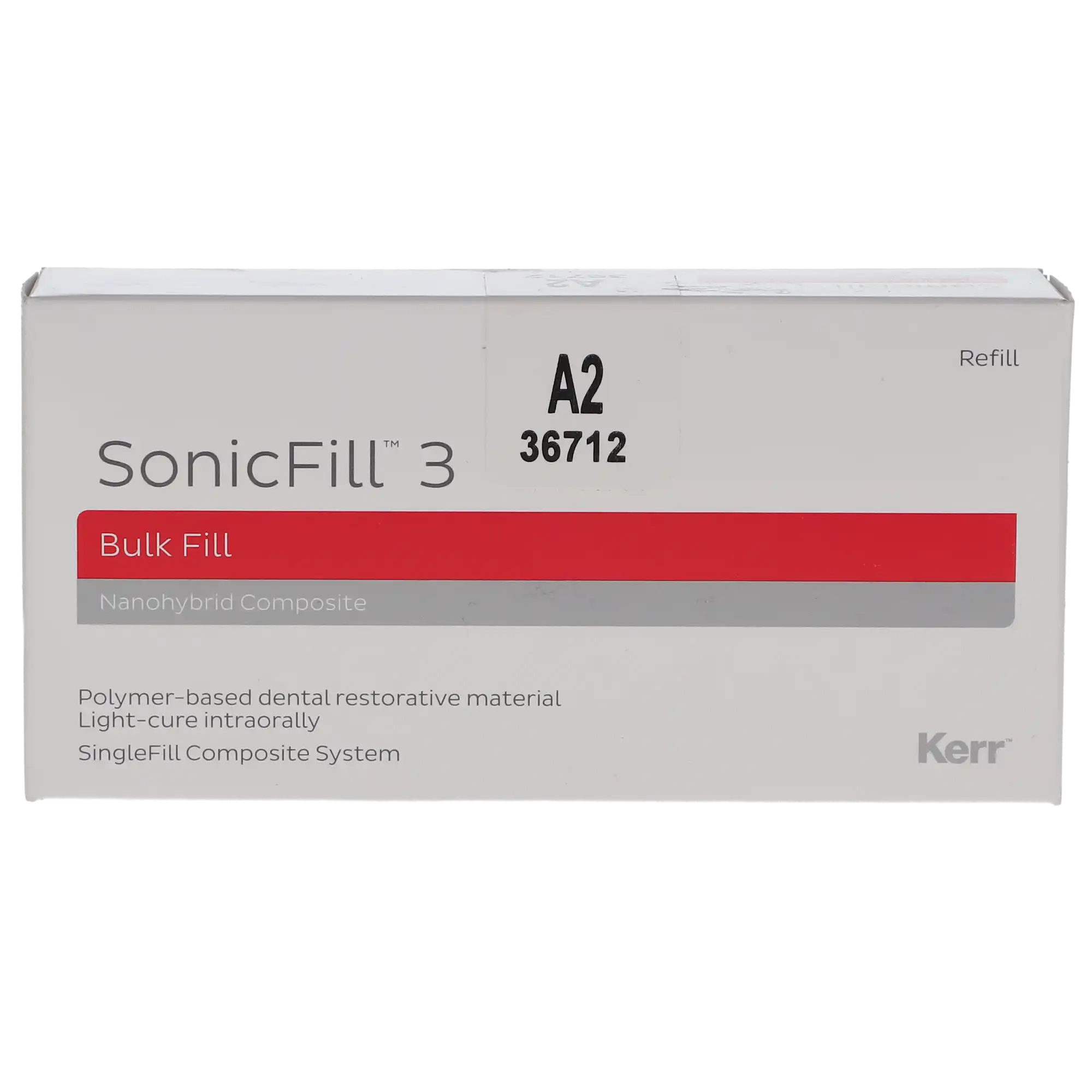 Kerr SonicFill 3 SingleFill Bulk Fill Composite Unidose Refill, A2, 0.25 g Tips, 20/Pack, 36712 thumbnail 11