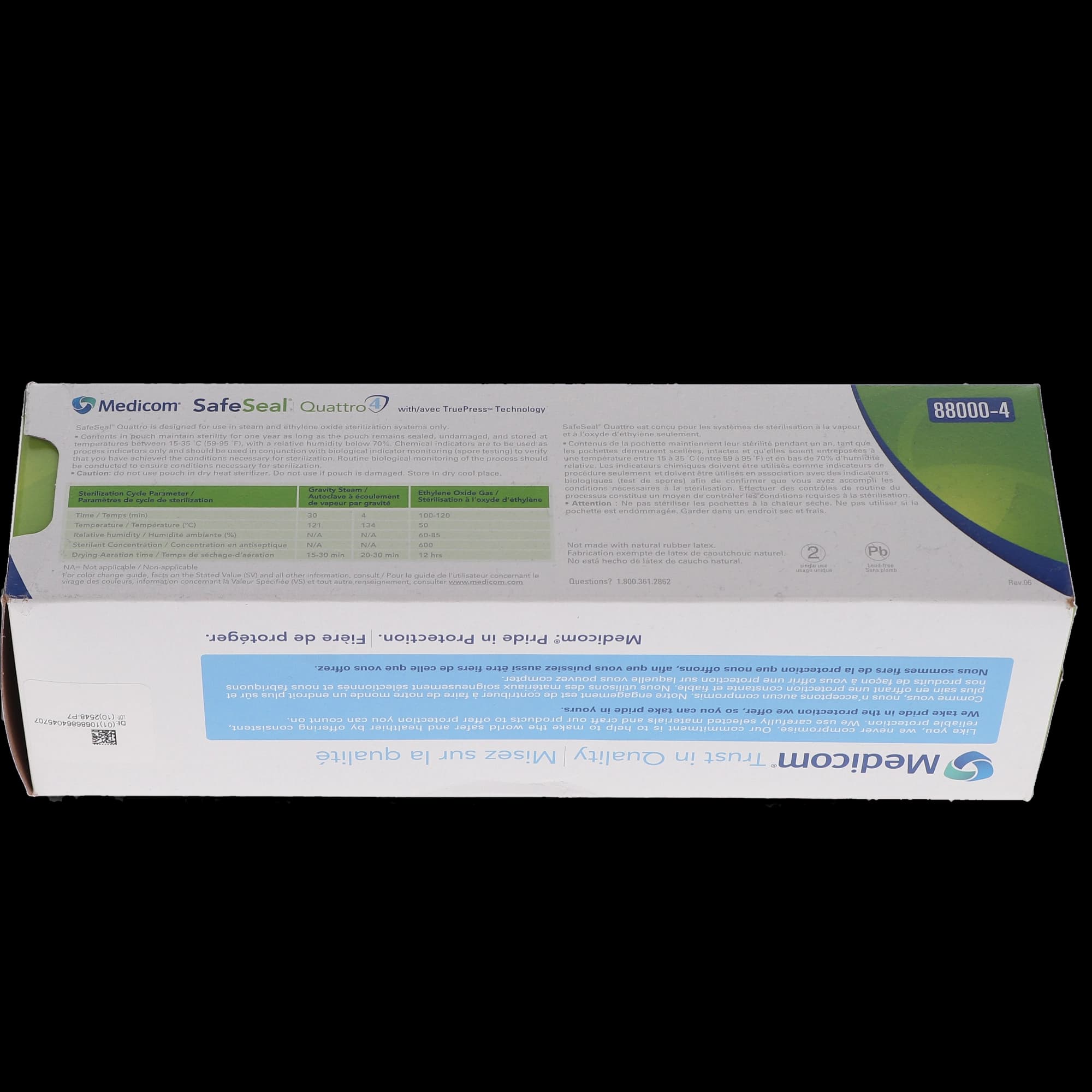 SafeSeal Quattro Self-Sealing Sterilization Pouches, 2.75" x 9", 200/Box, 88000-4 thumbnail 11