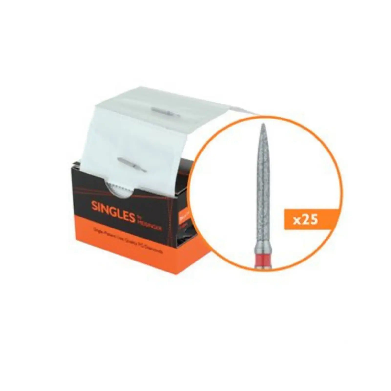 Meisinger Single-Use Sterile Diamond Burs, FG, Flame, #1512.10C, 1.2 mm, Coarse, Green, 25/Pk thumbnail 9