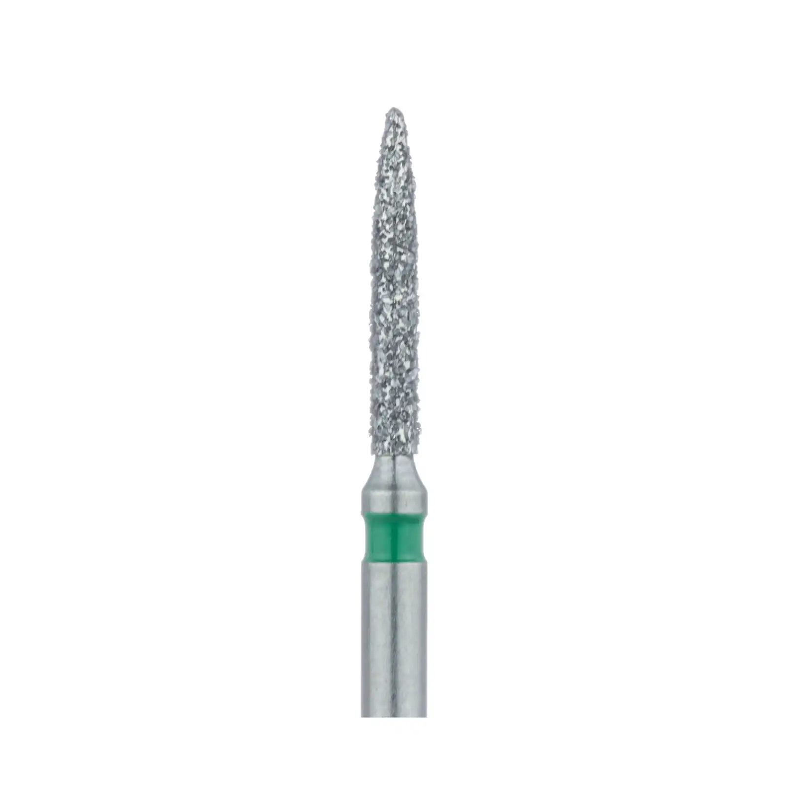 Meisinger Multi-Use Diamond Bur, FGSS, Flame, #862G, 1.2 mm Head, 8 mm Working Length, Coarse, Green, 5/Pk, 862G-012-SS thumbnail 3