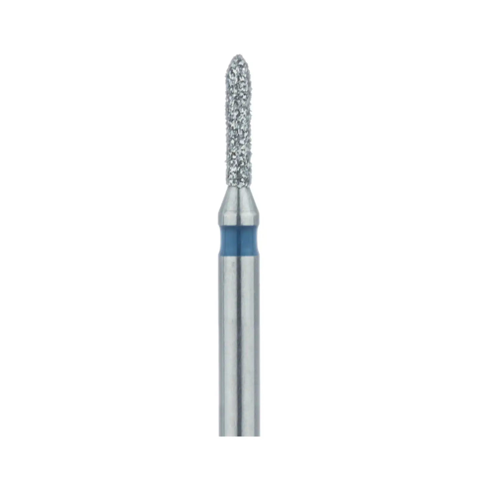 Meisinger Multi-Use Diamond Bur, Friction Grip, Torpedo, 866-010-FG, 1.0 mm Head Diameter, Medium Grit, Blue Ring, 5/Pk thumbnail 3