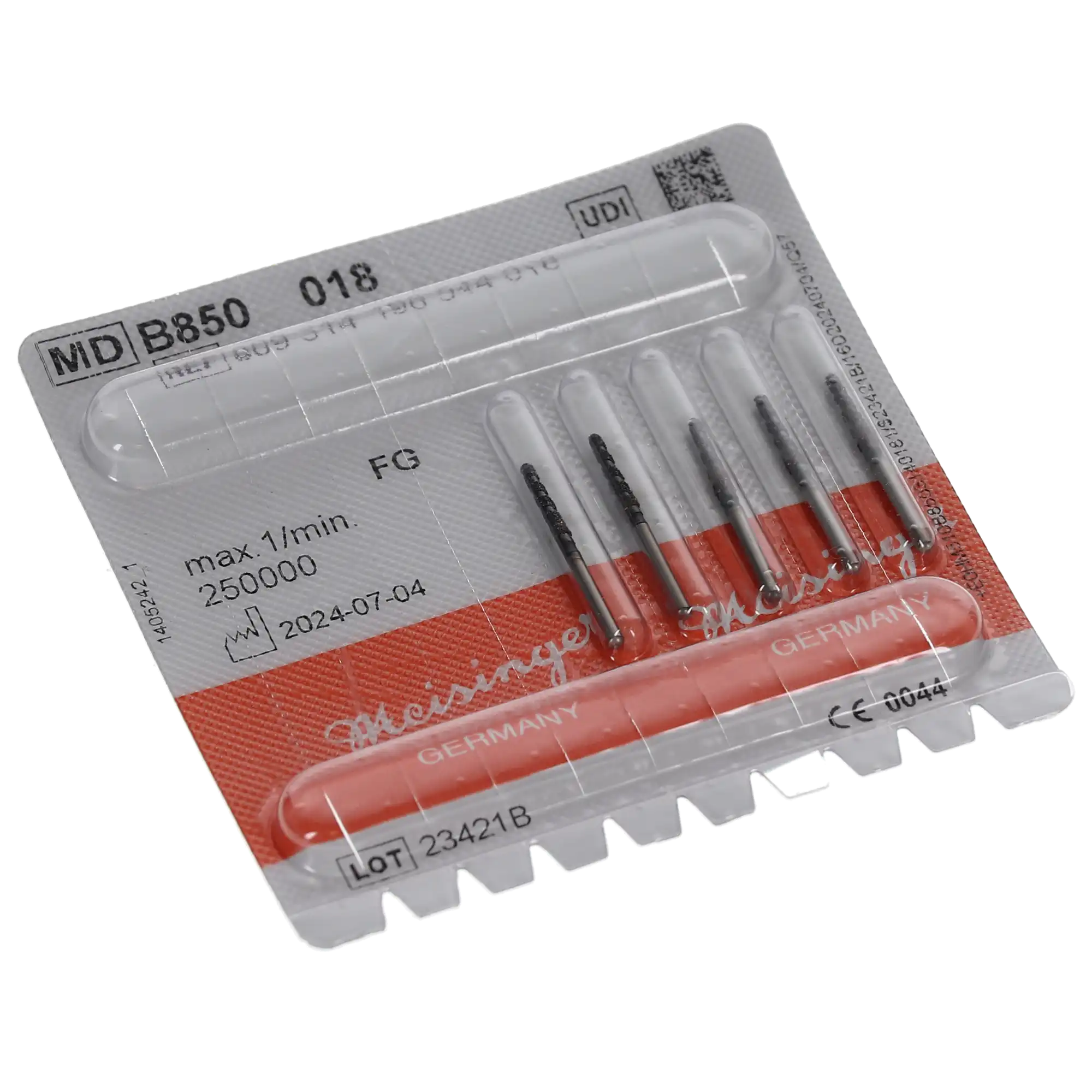 Meisinger Black Cobra Diamond Bur, FG, Super Coarse, Round End Taper, #B850-018, 1.8 mm, 5/Pk, B850-018-FG thumbnail 5