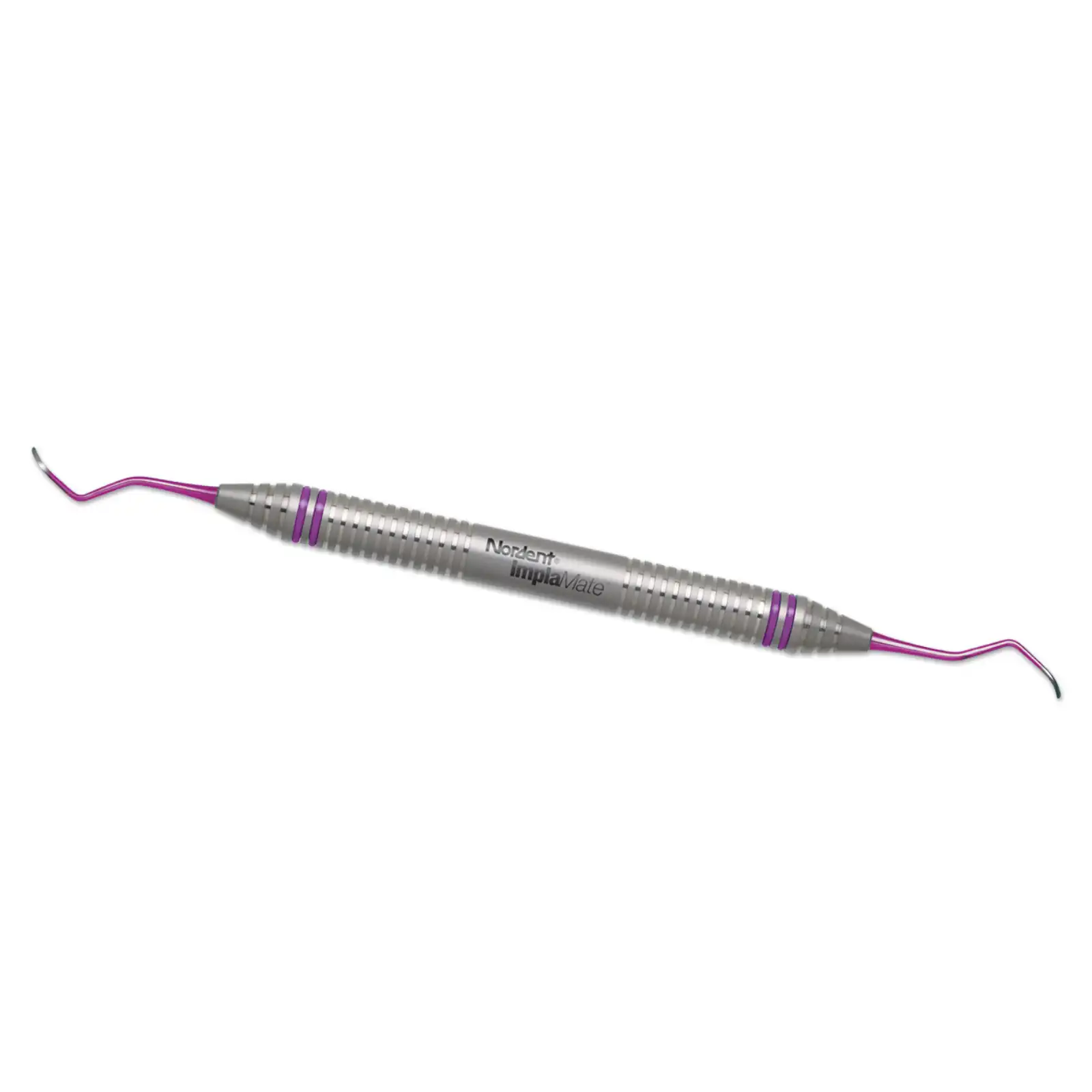 Nordent ImplaMate Implant Scaler, Double-Ended Offset Sickle #N67, Titanium Tips, DuraLite ColorRings Handle, CEISN67 thumbnail 2