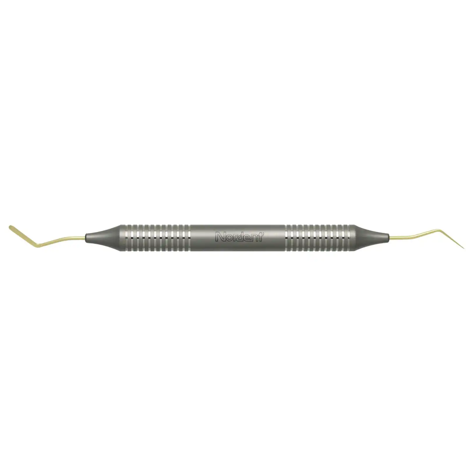 Nordent Composite Placement Instrument, #7T Double Paddle, Double End, Titanium Nitride Coated, DuraLite Round Handle, REPFI7T thumbnail 2