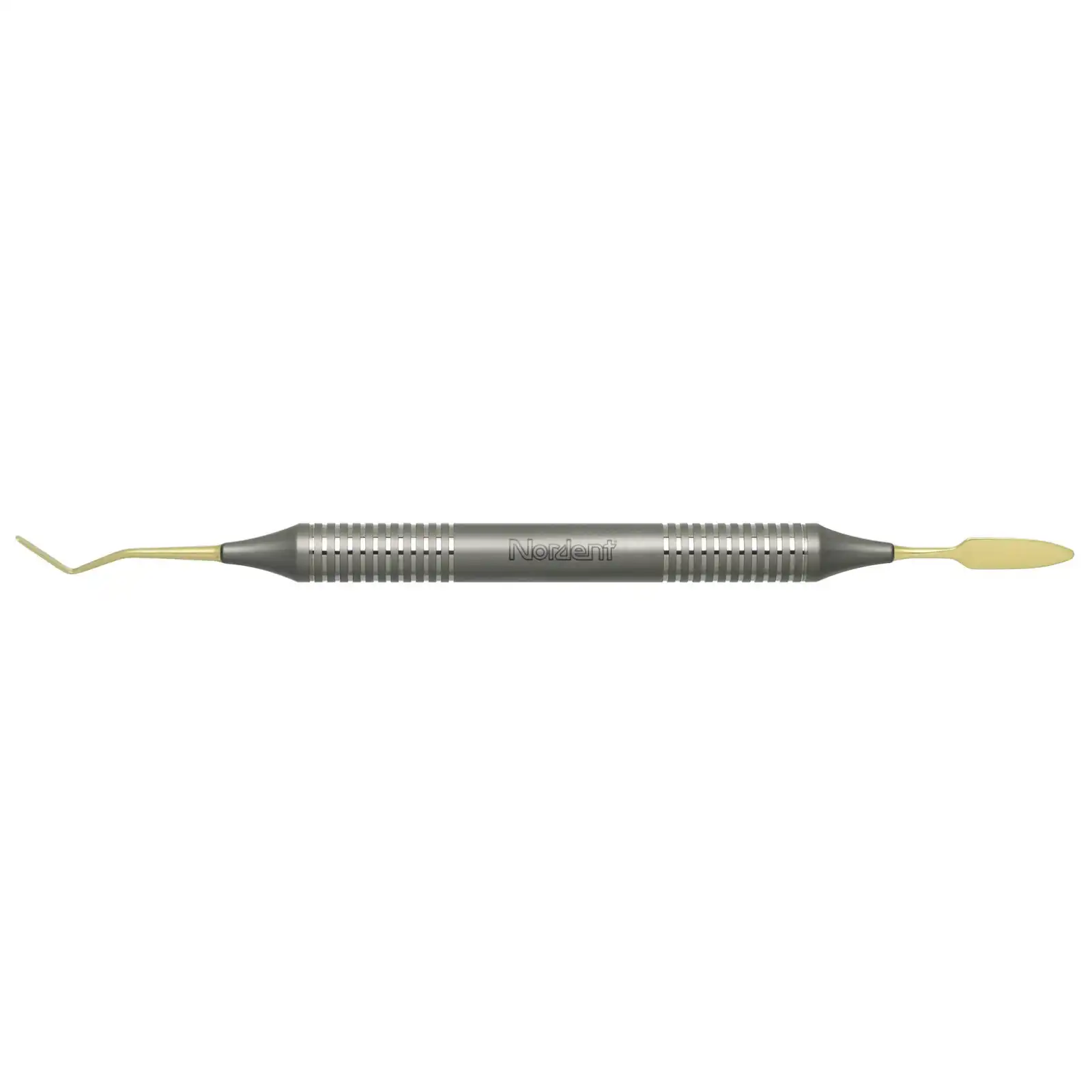 Nordent Composite Placement Double-Ended Spatula/Paddle #9, Titanium-Nitride Coated, DuraLite Round Handle, REPFI9T thumbnail 2