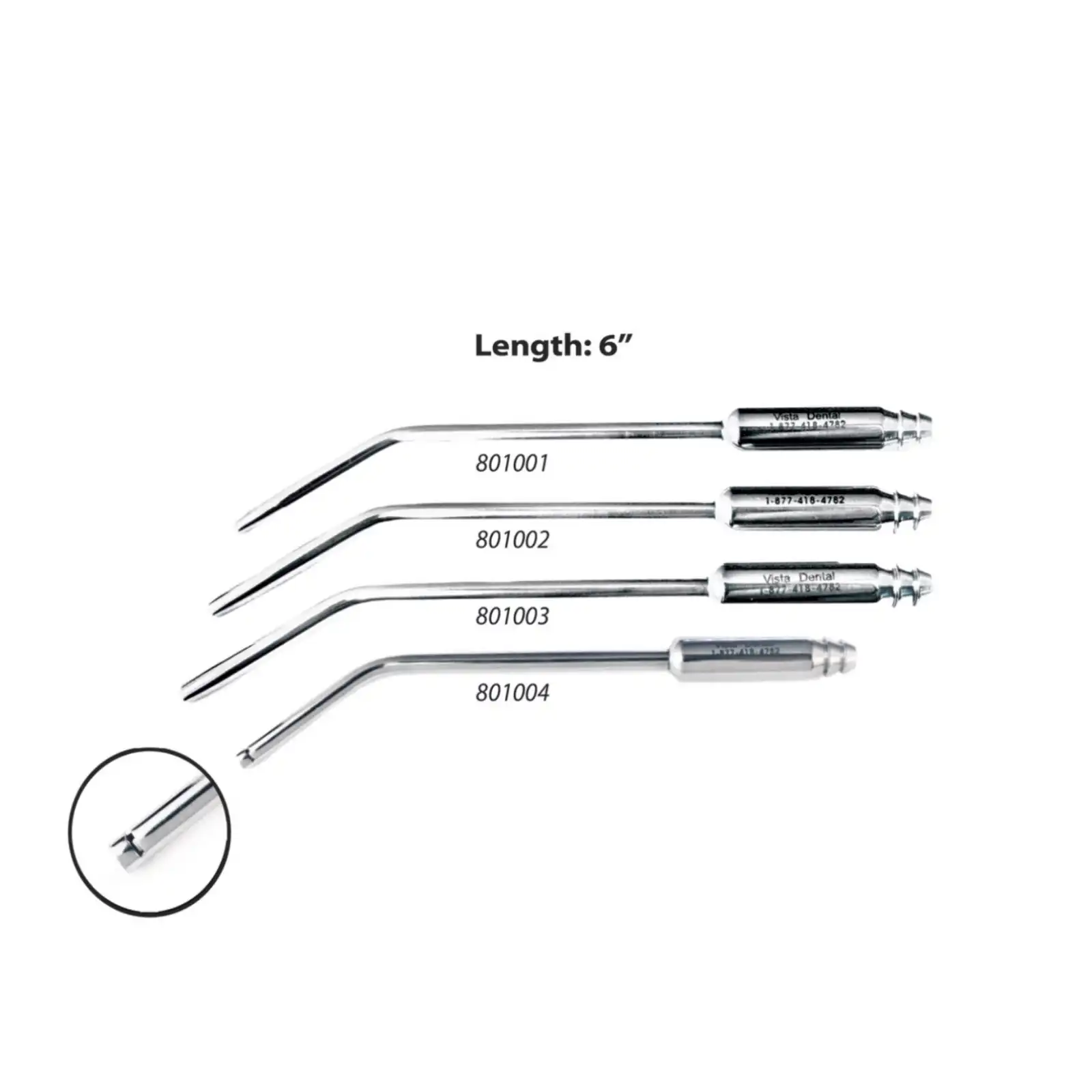 Vista Apex Appli-Vac Surgical Aspirator Tip, 3.0mm, Stainless Steel, 6" Length, 15P3A Style, 1 Each (801003) thumbnail 3