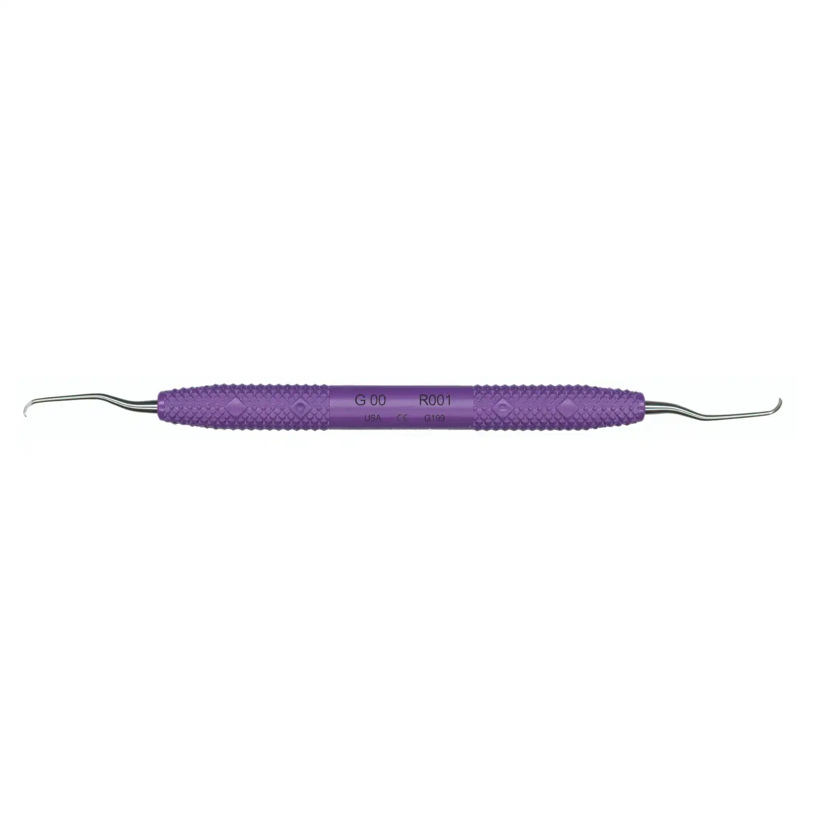 PDT Amazing Gracey 00 Curette, Double End, Purple Resin Handle, R001 thumbnail 2